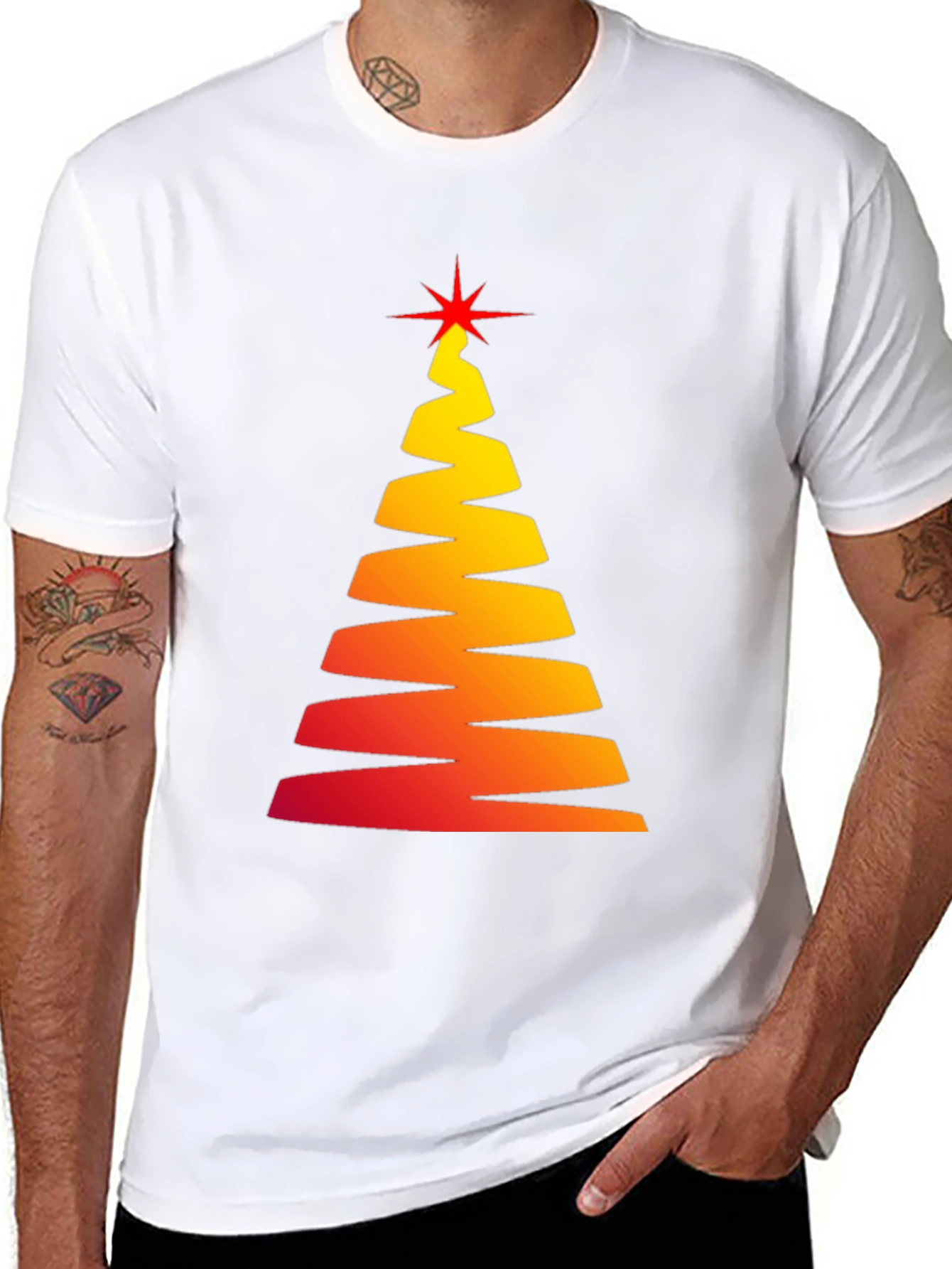 Abstract Christmas Tree Graphic Tee