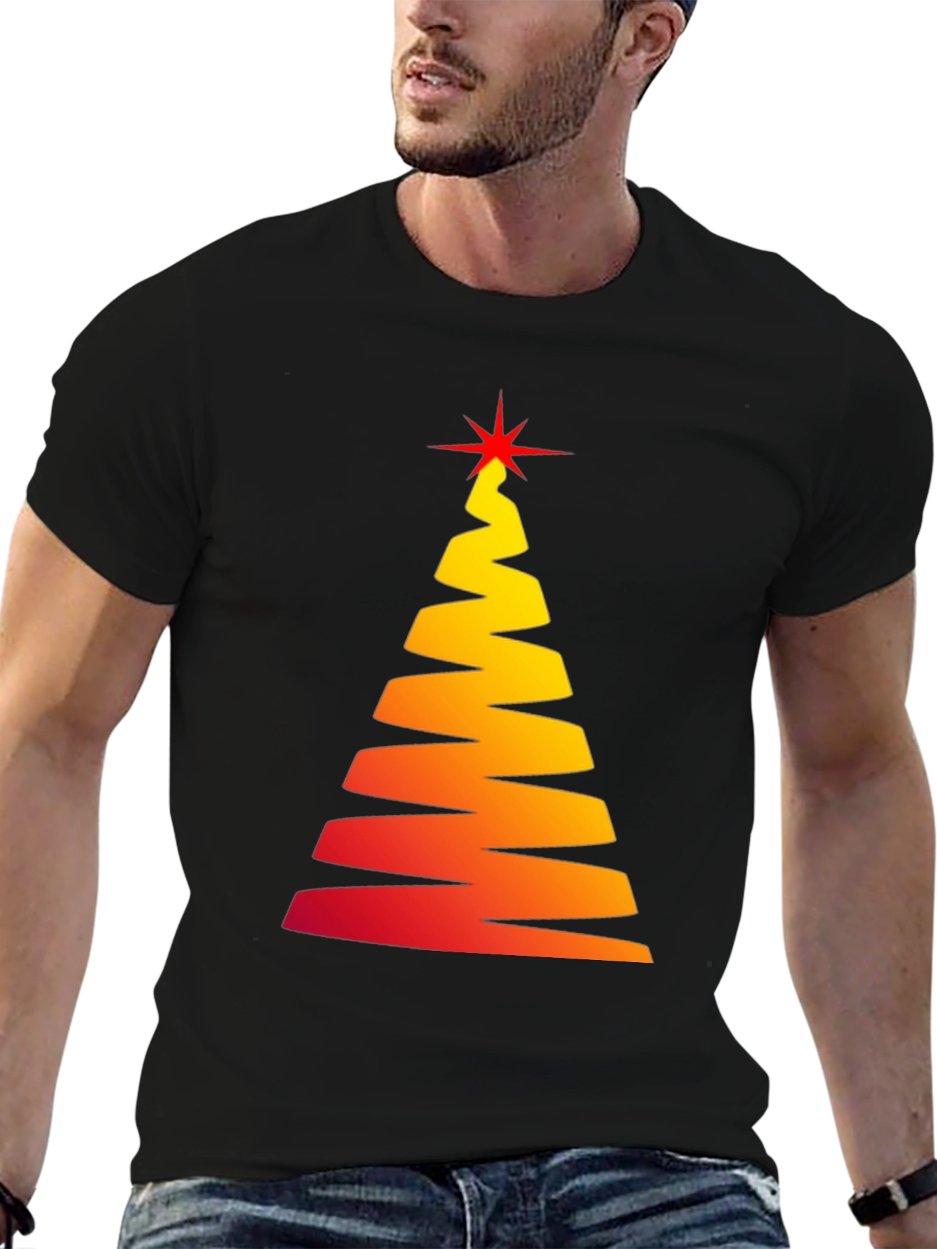 Abstract Christmas Tree Graphic Tee