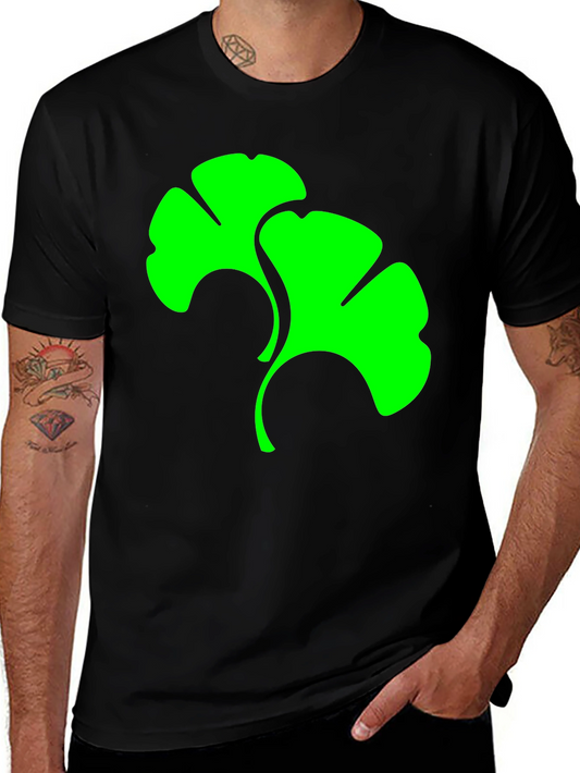 Ginkgo Leaf Graphic Tee - Modern Style