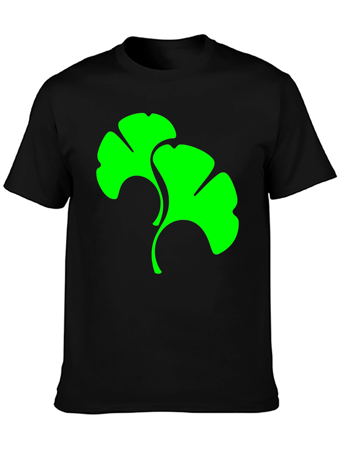 Ginkgo Leaf Graphic Tee - Modern Style