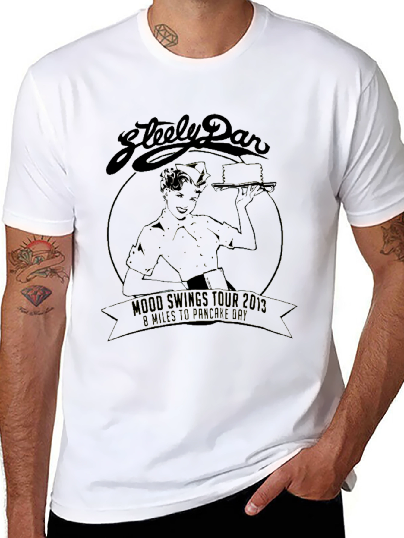 Steely Dan Mood Swings Tour 2013 Black T-Shirt