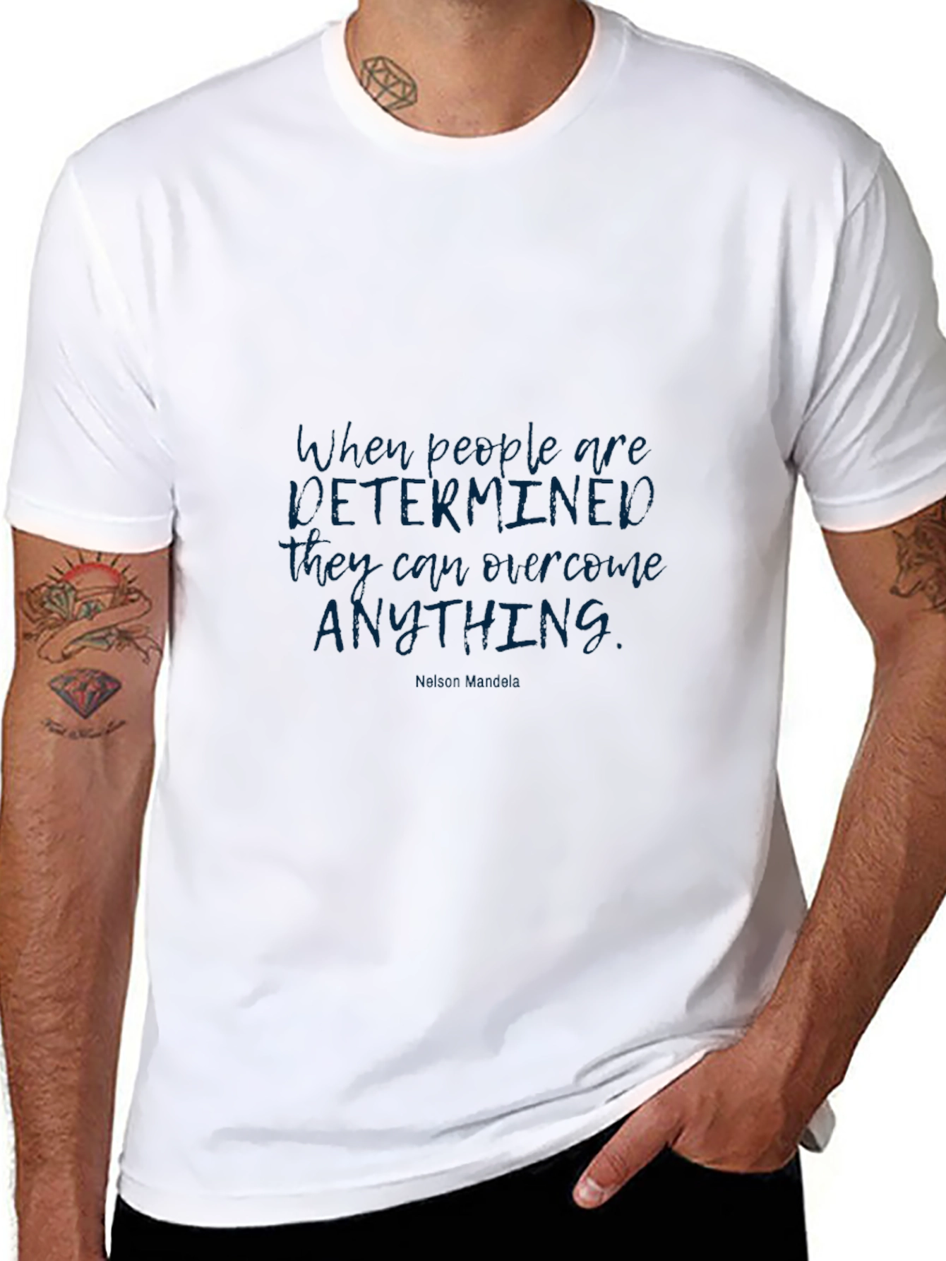 Motivational Quote Graphic Tee - Determined