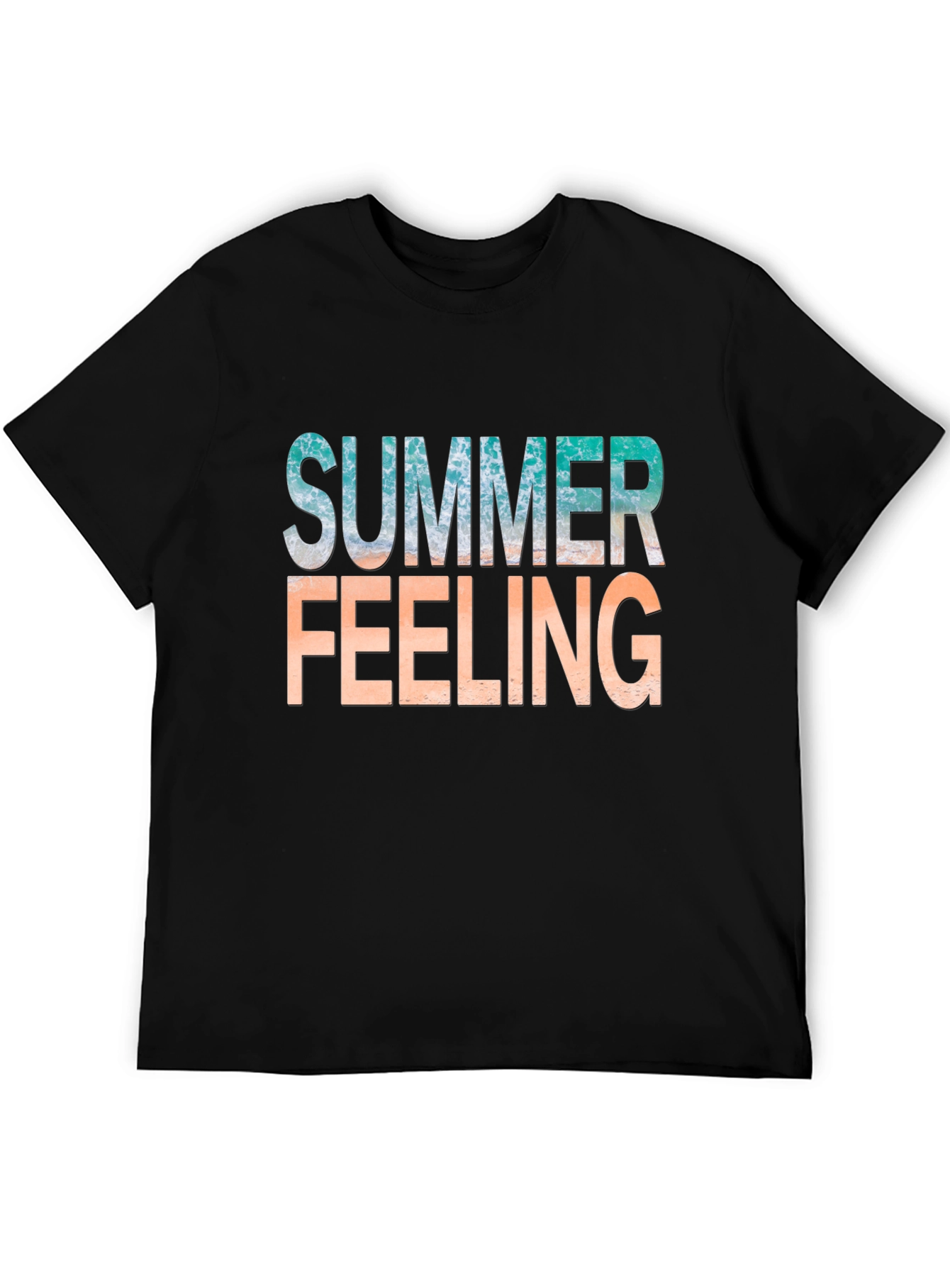 Summer Feeling Graphic Tee - Black