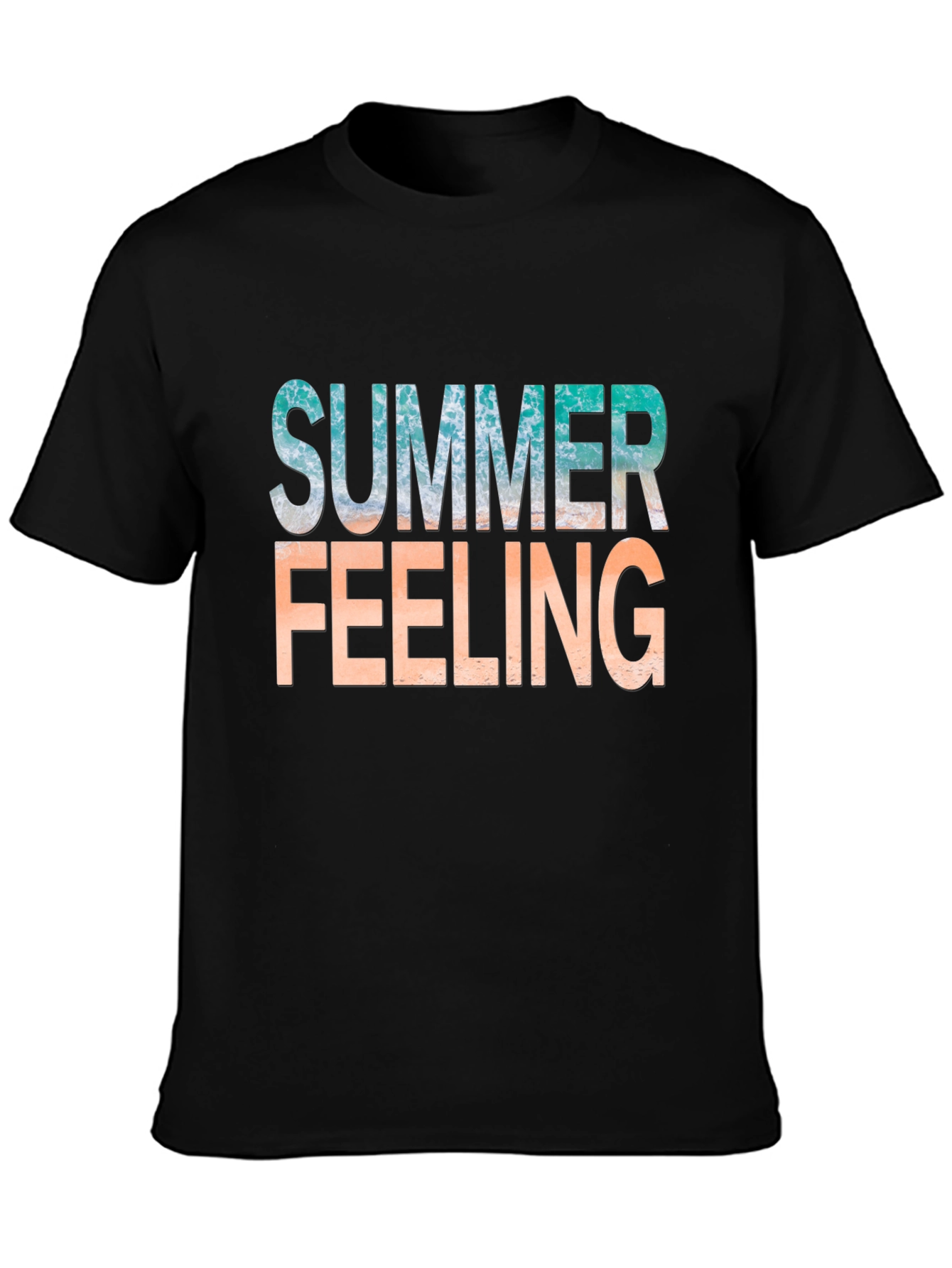 Summer Feeling Graphic Tee - Black