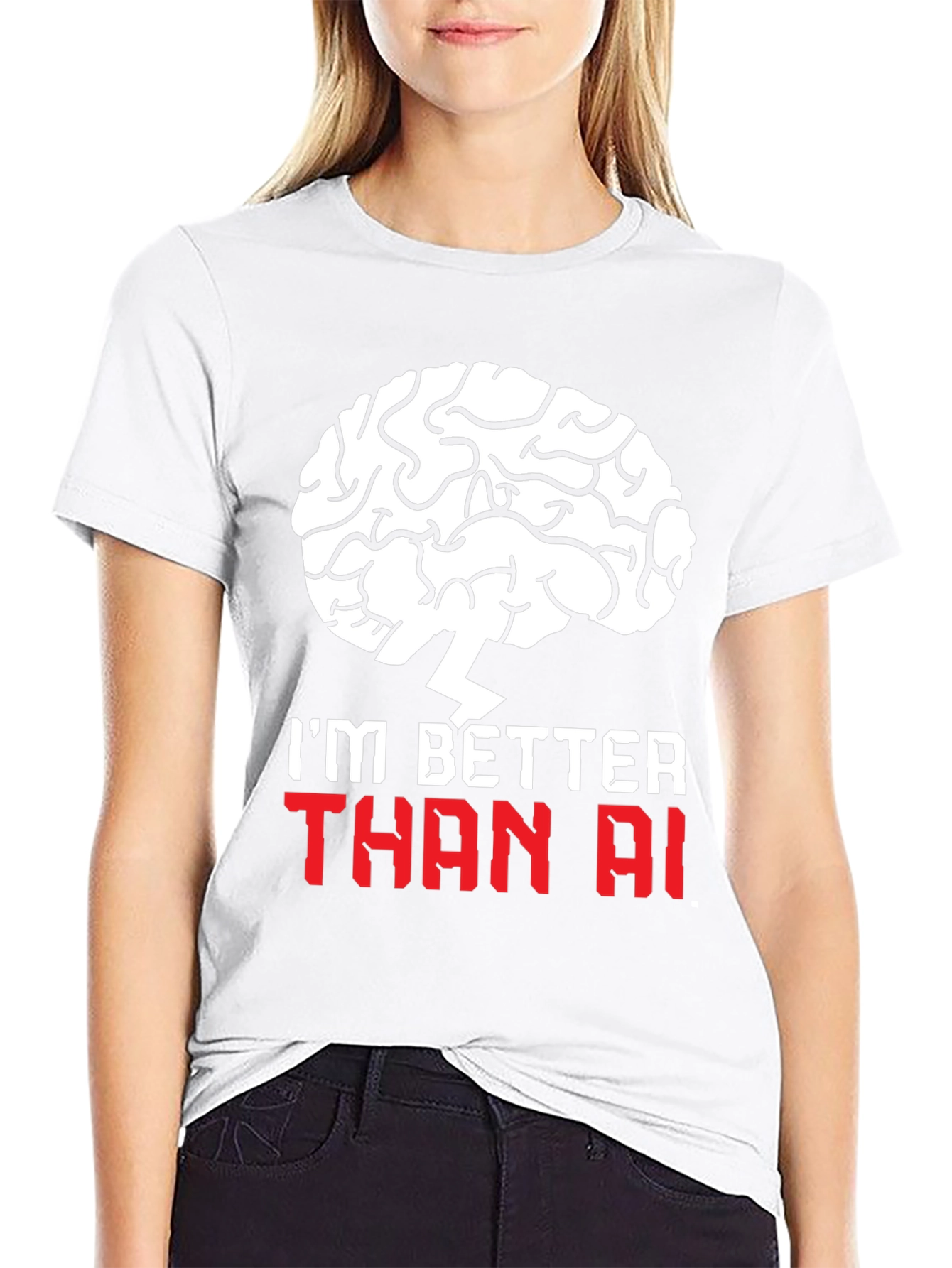 Im Better Than AI T-Shirt - Brain Design