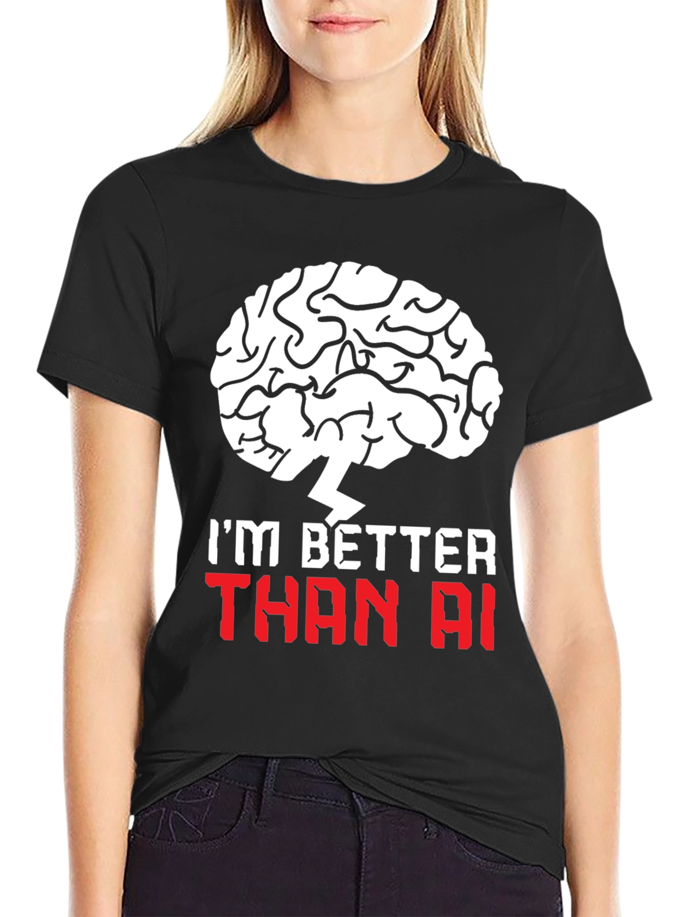 Im Better Than AI T-Shirt - Brain Design
