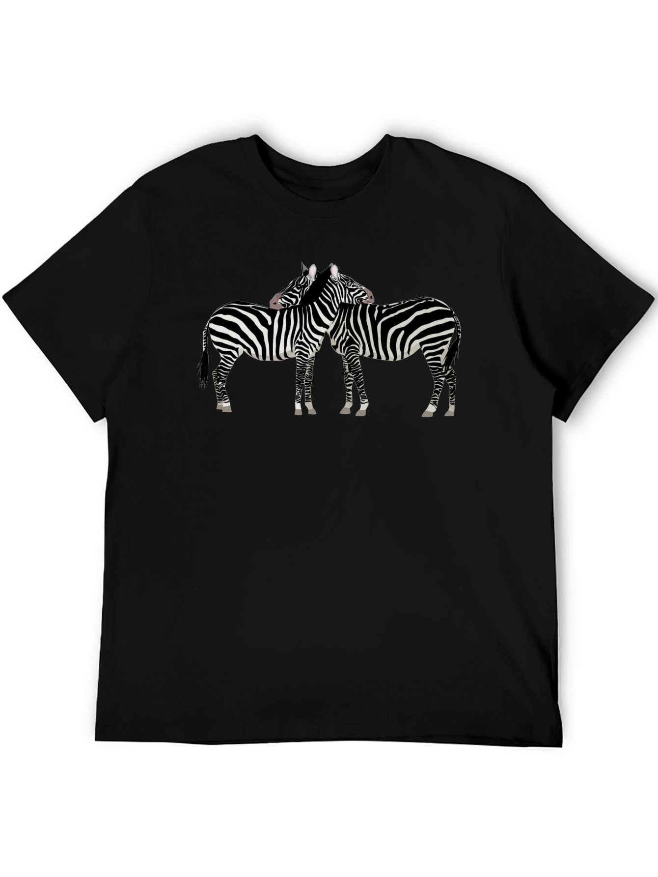 Zebra Print Crew Neck T-Shirt