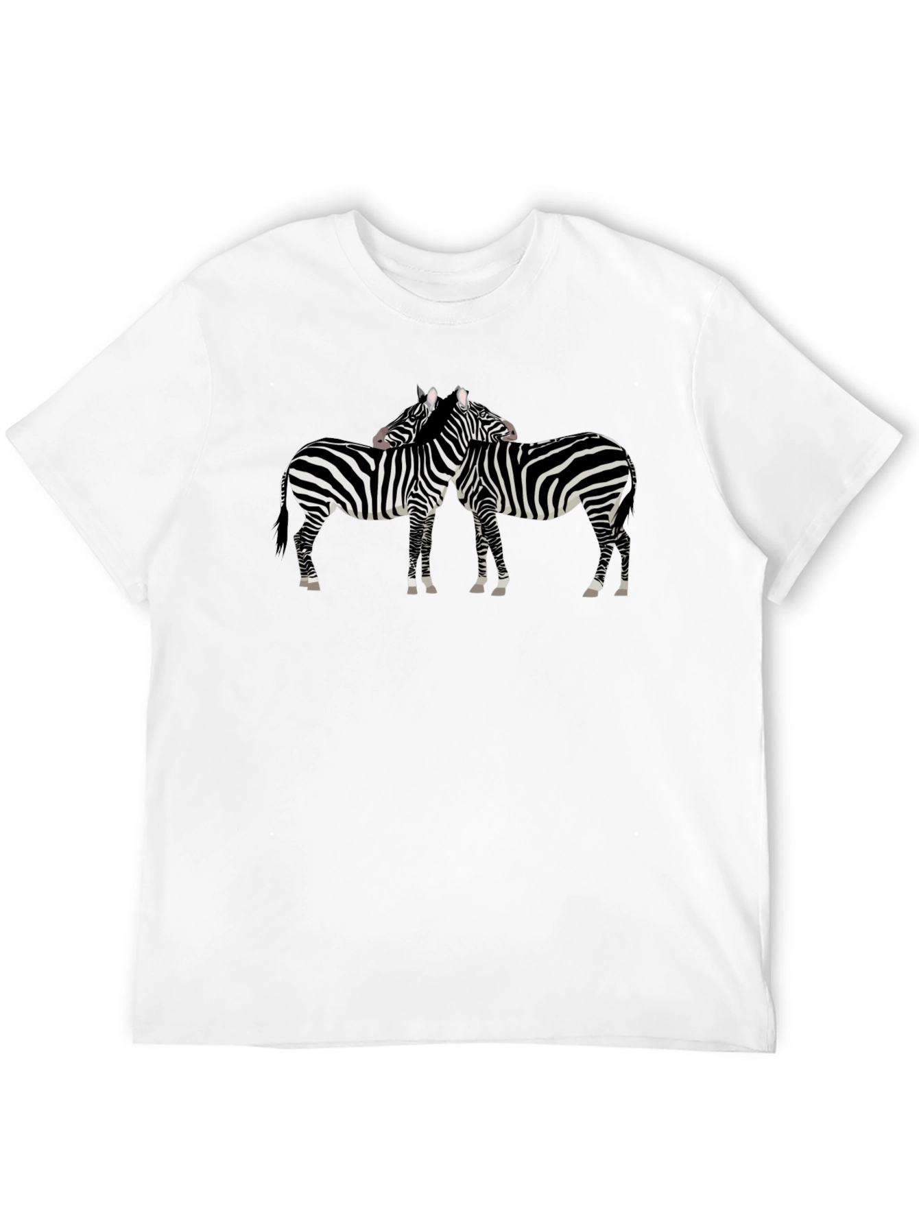 Zebra Print Crew Neck T-Shirt
