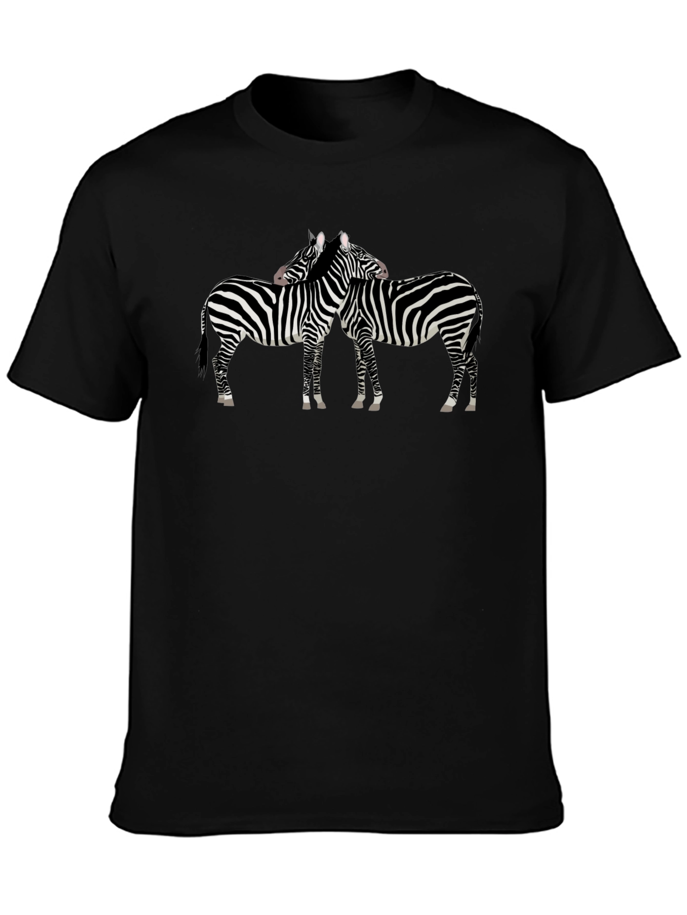 Zebra Print Crew Neck T-Shirt