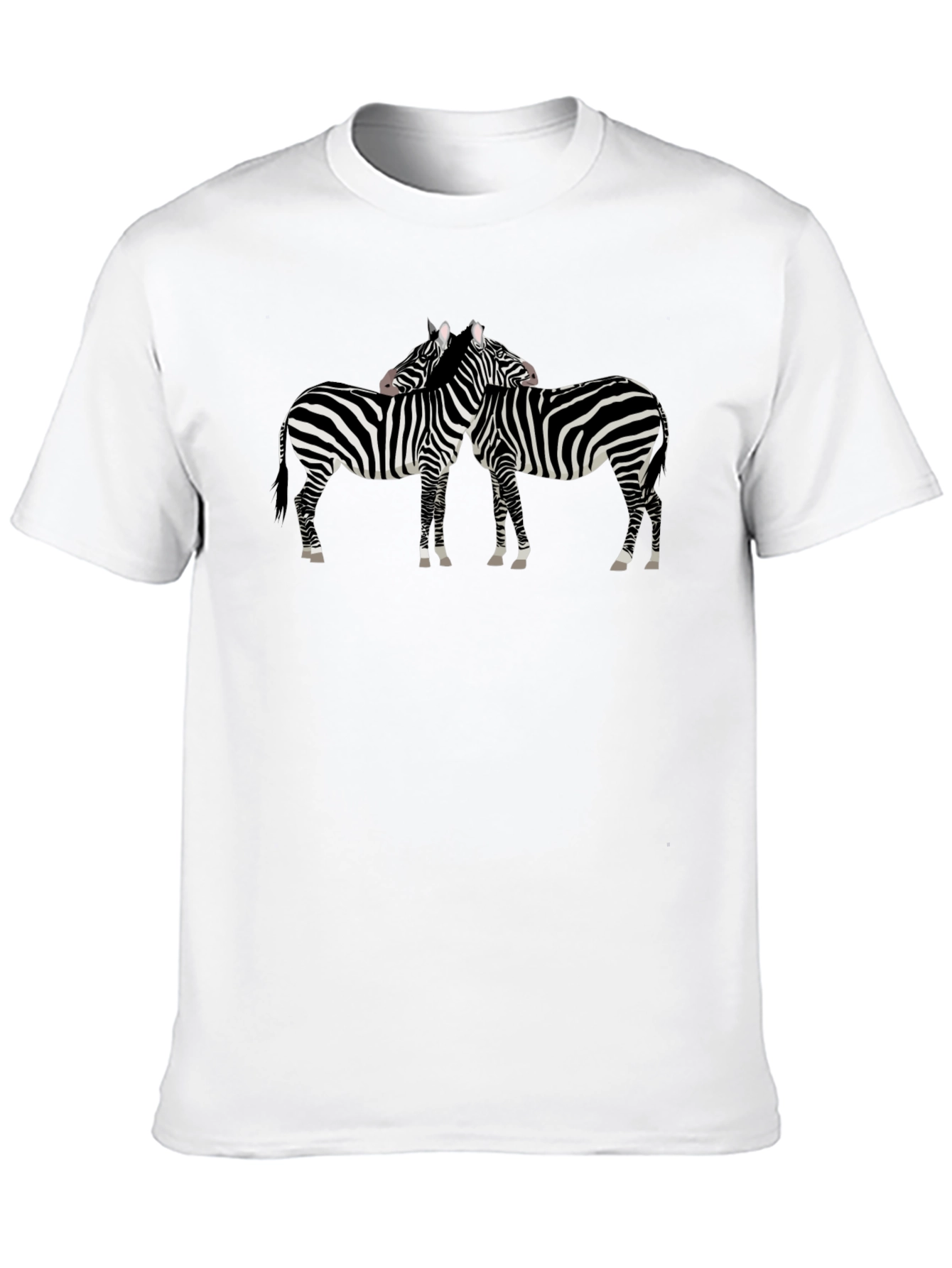 Zebra Print Crew Neck T-Shirt