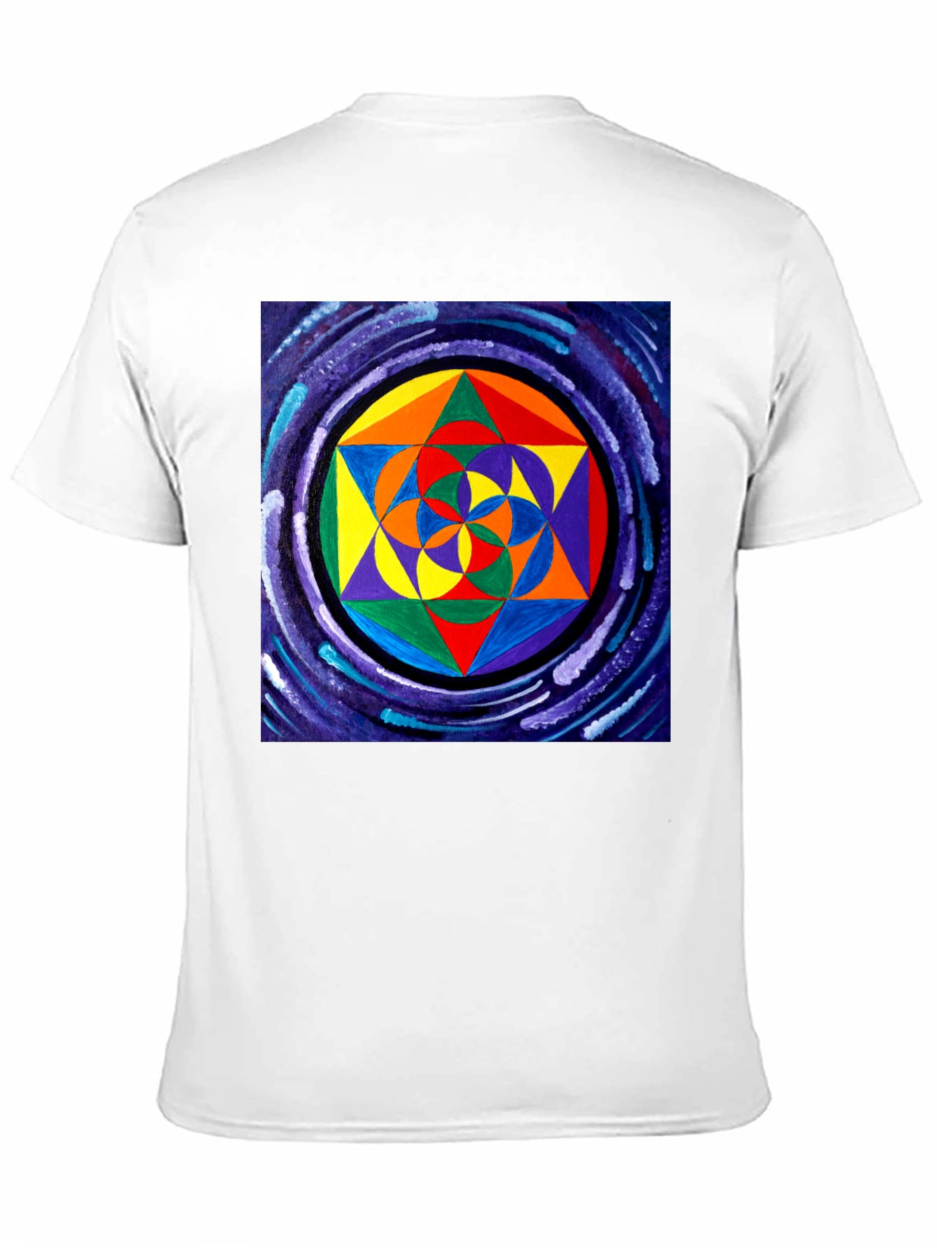 Geometric Pattern Black T-Shirt