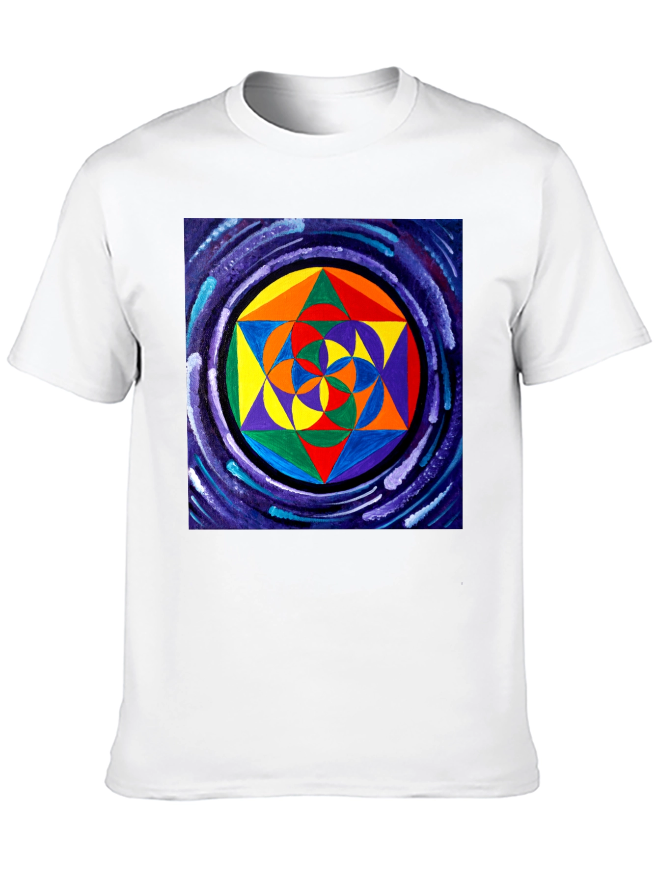 Geometric Pattern Black T-Shirt