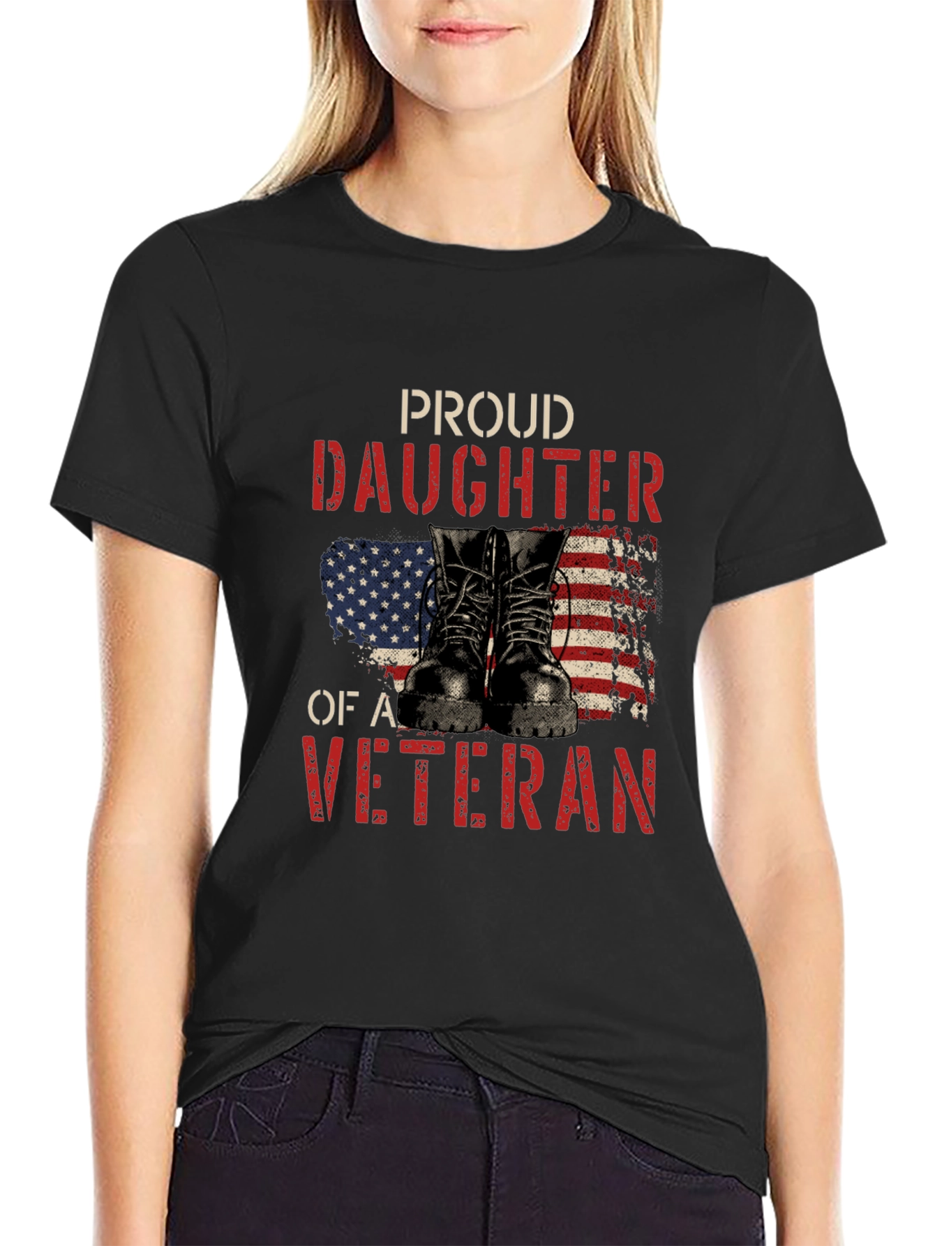 Proud Daughter of a Veteran Graphic Tee