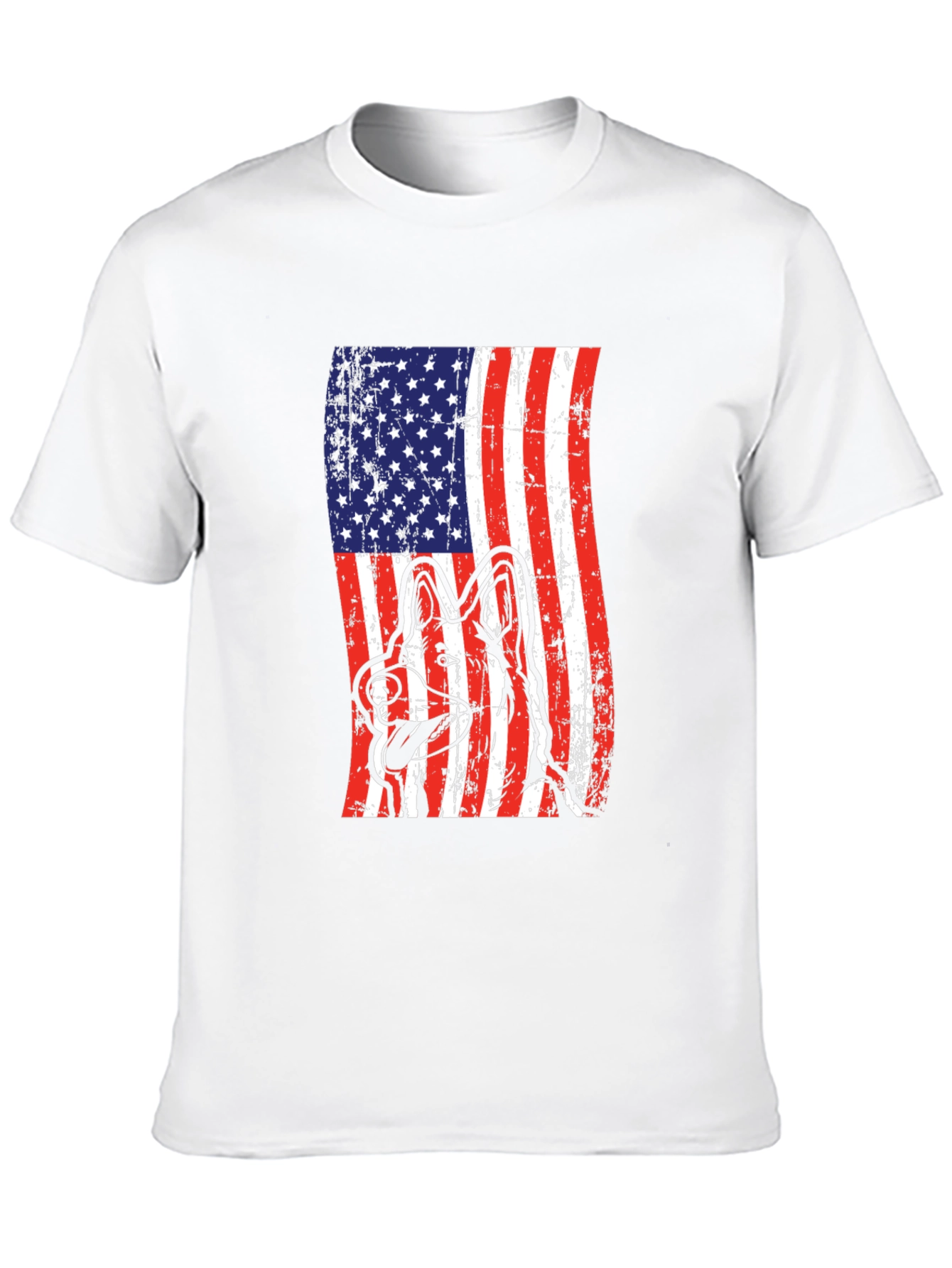 American Flag Dog Graphic Tee