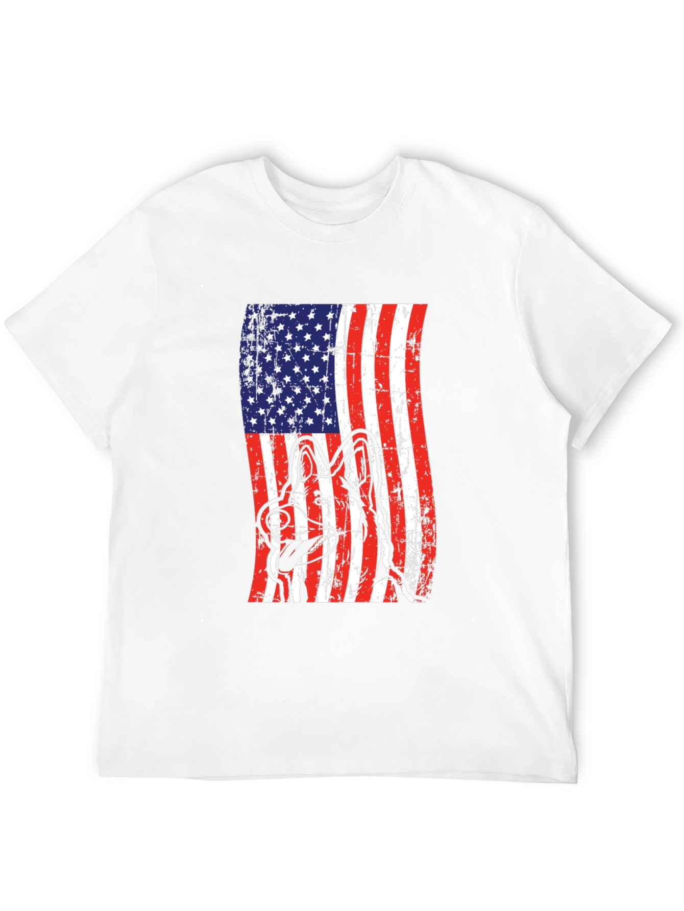 American Flag Dog Graphic Tee