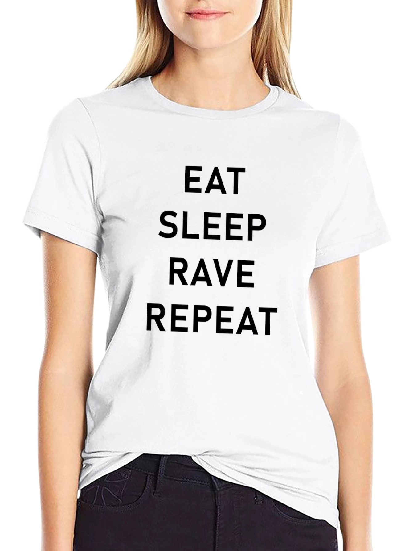 Eat Sleep Rave Repeat Graphic T-Shirt