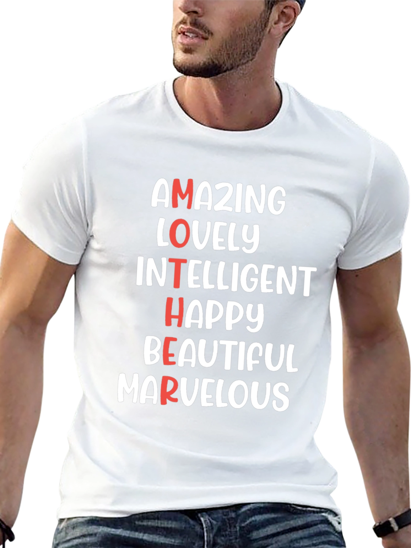 Amazing Mother T-Shirt - Lovely Intelligent Happy