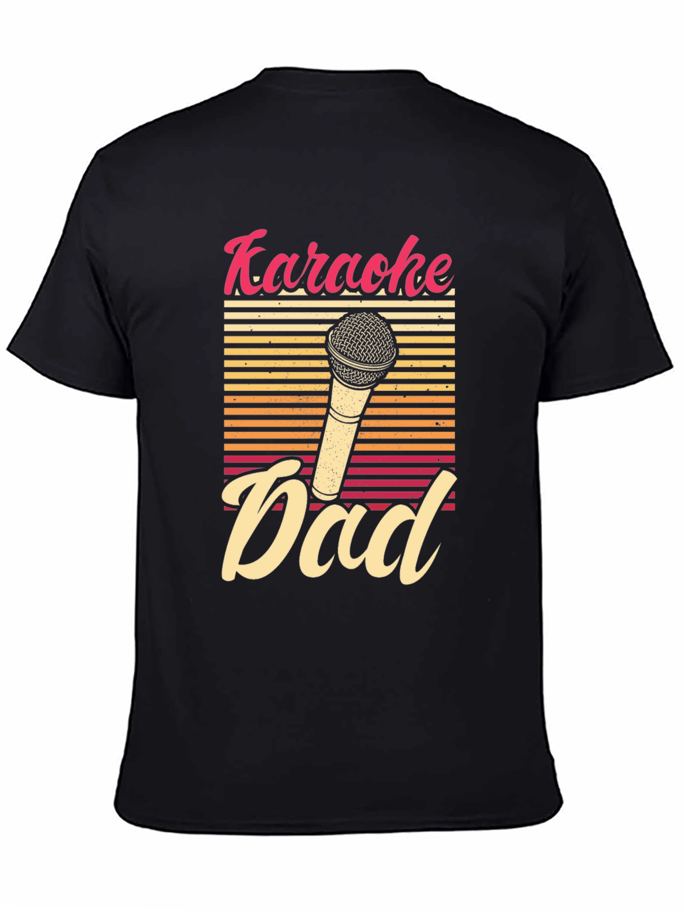 Karaoke Dad T-Shirt - Retro Microphone Graphic