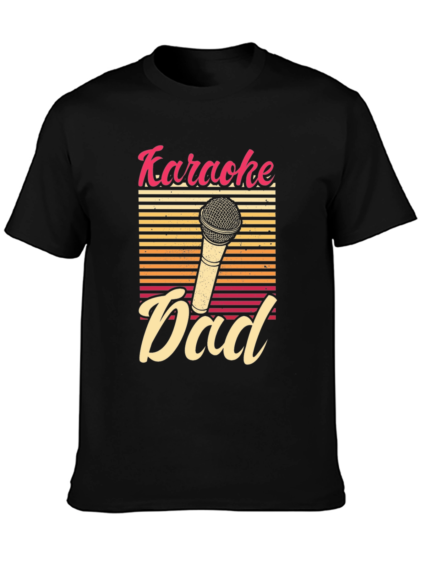 Karaoke Dad T-Shirt - Retro Microphone Graphic