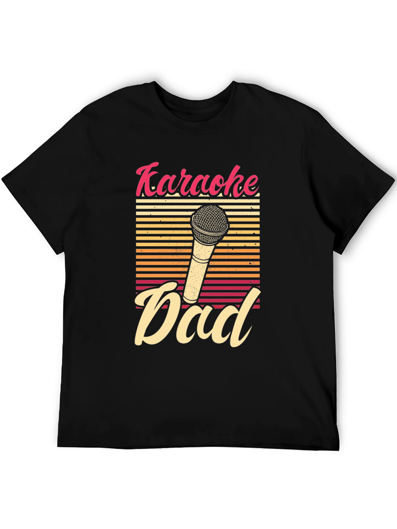 Karaoke Dad T-Shirt - Retro Microphone Graphic