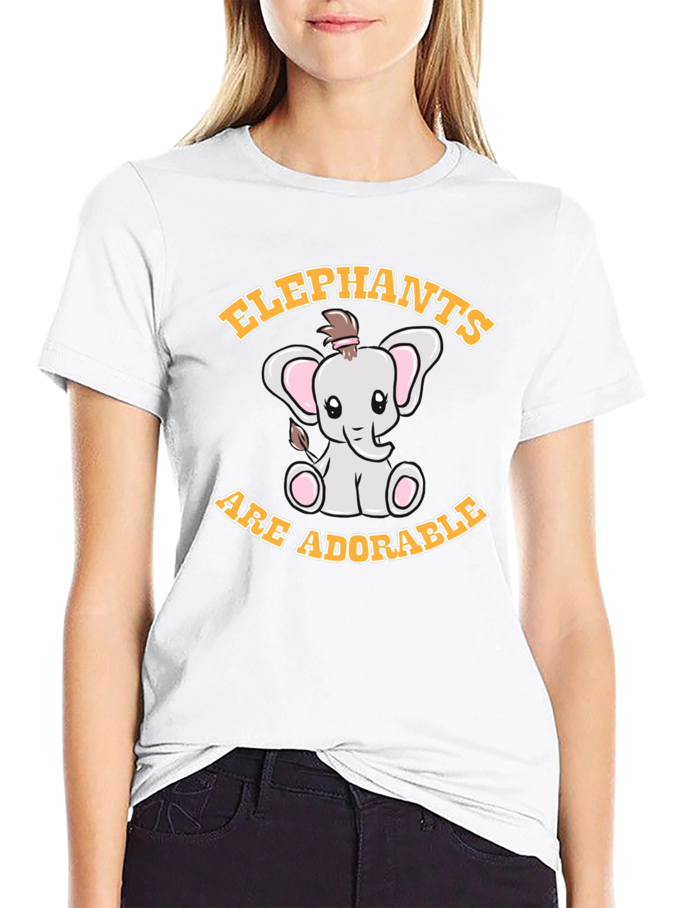 Cute Elephant Graphic T-Shirt