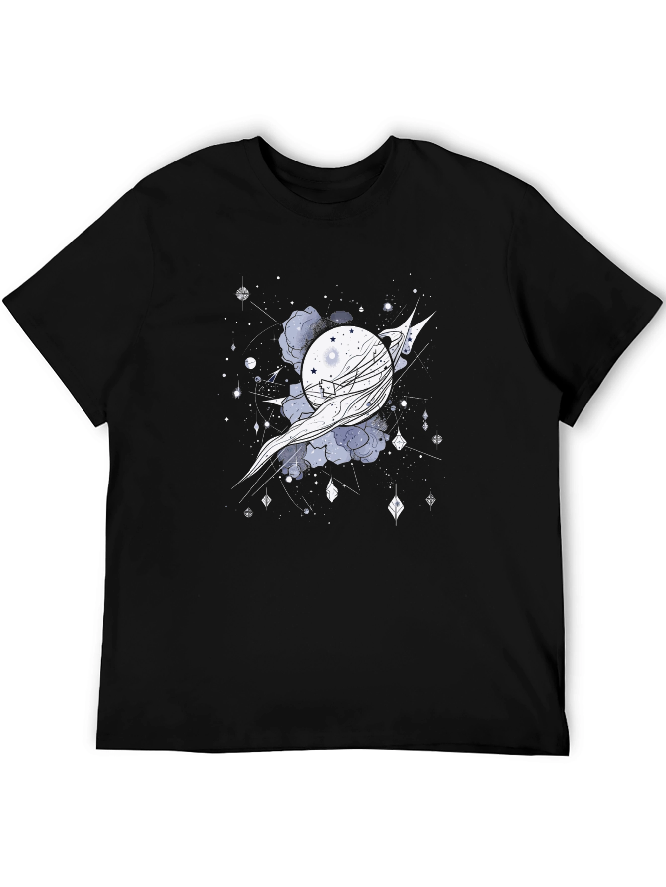 Celestial Dreamscape Black T-Shirt