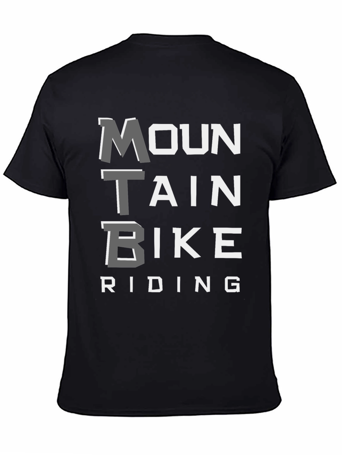 MTB Mountain Bike Riding Graphic Tee - Black