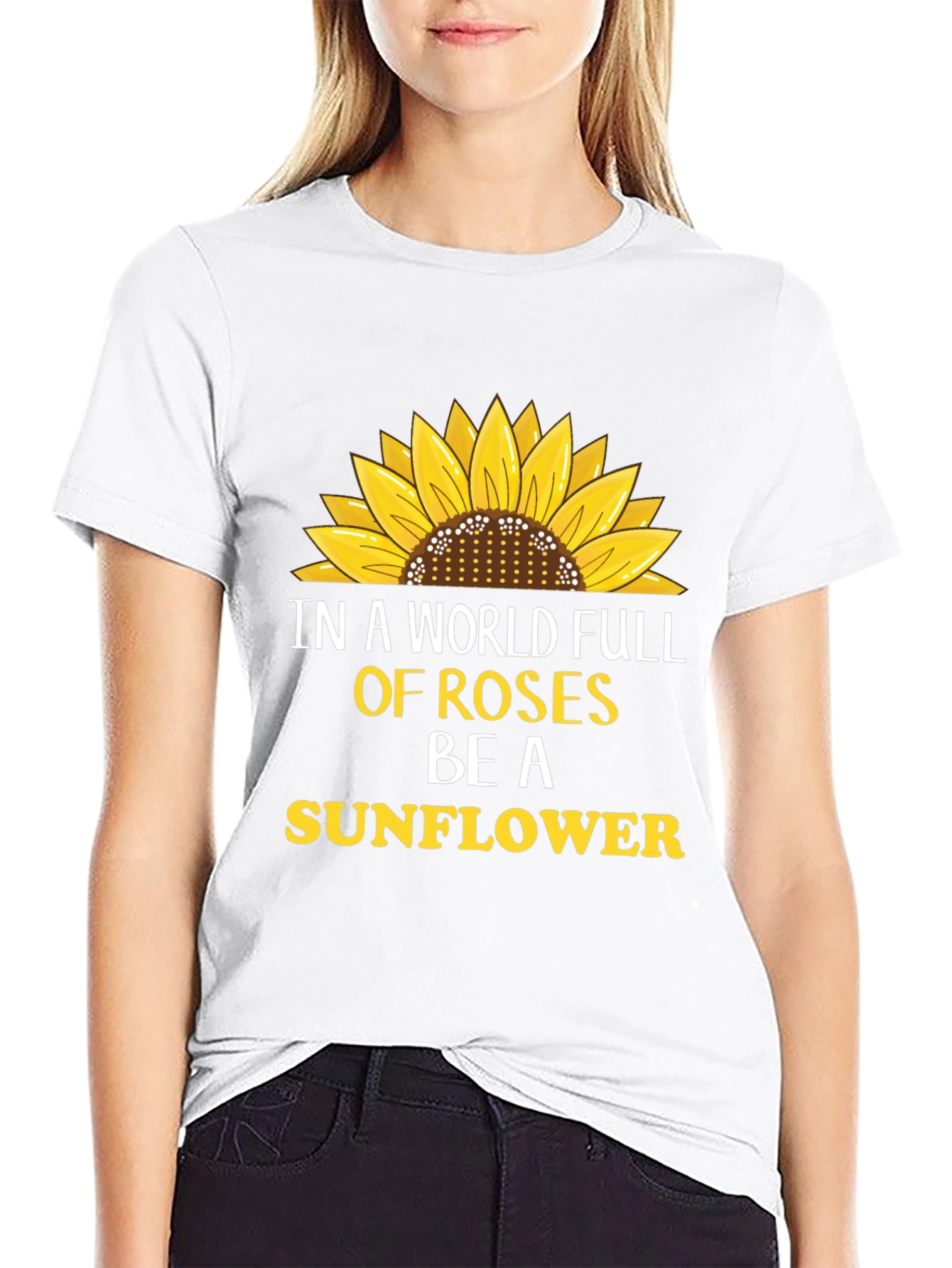 Sunflower Graphic T-Shirt - Be A Sunflower