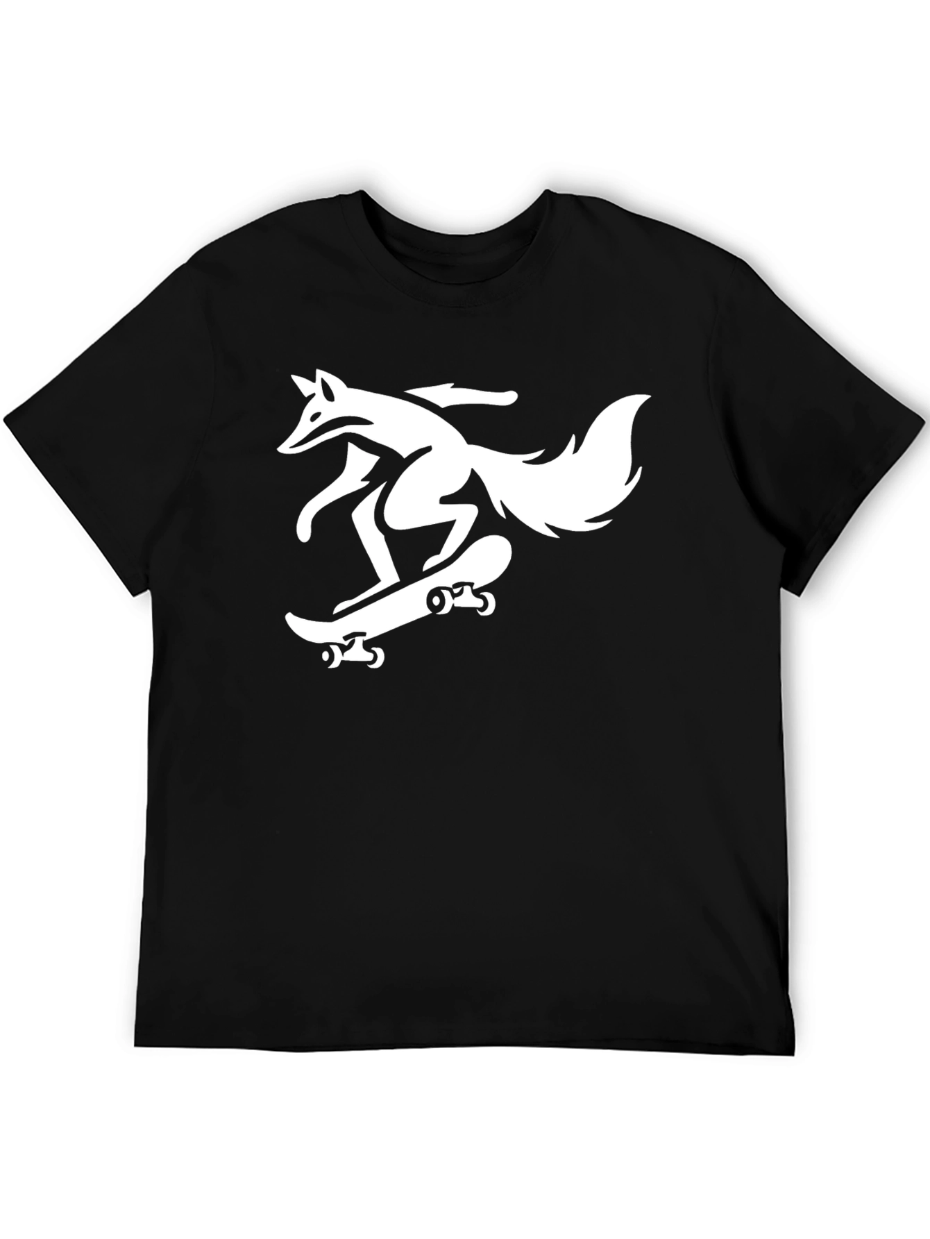 Skateboarding Fox Graphic Tee - Black