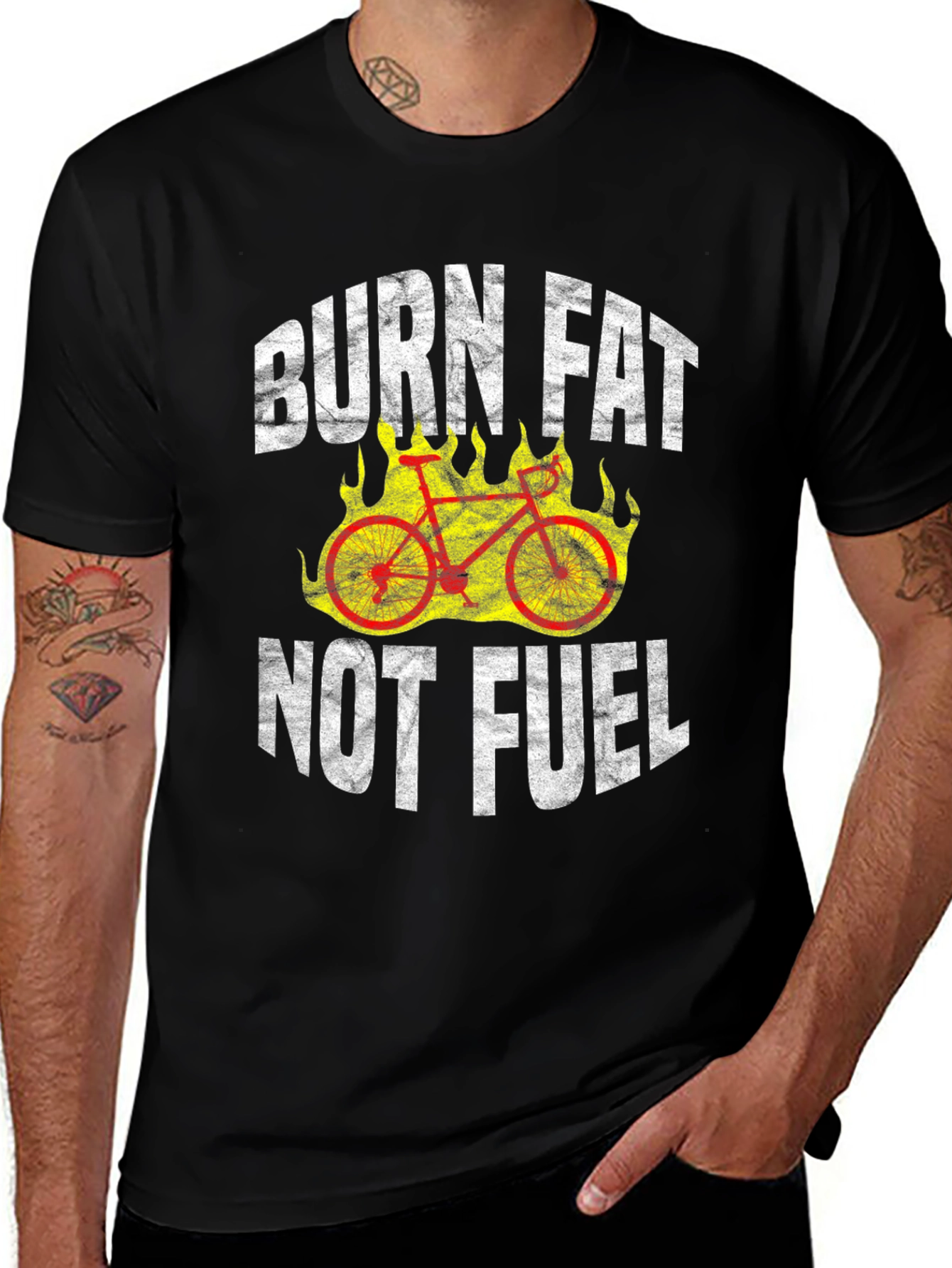 Burn Fat Not Fuel Cycling T-Shirt