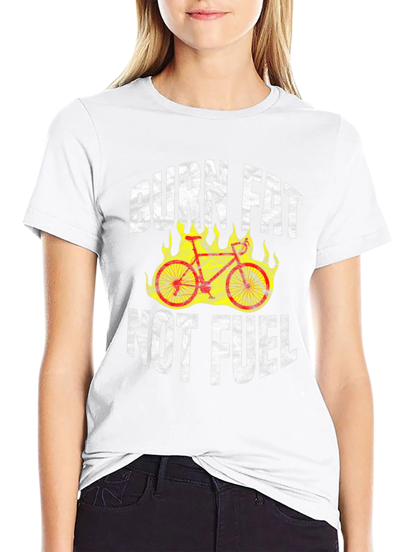 Burn Fat Not Fuel Cycling T-Shirt