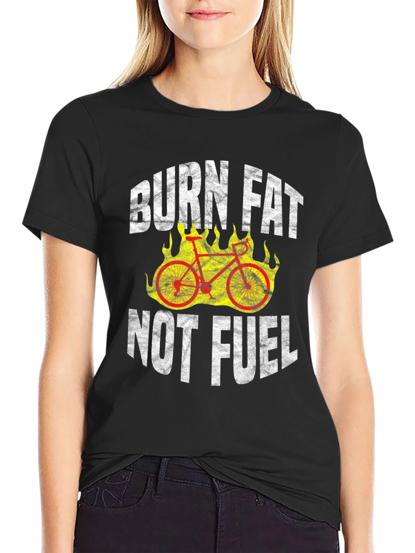 Burn Fat Not Fuel Cycling T-Shirt