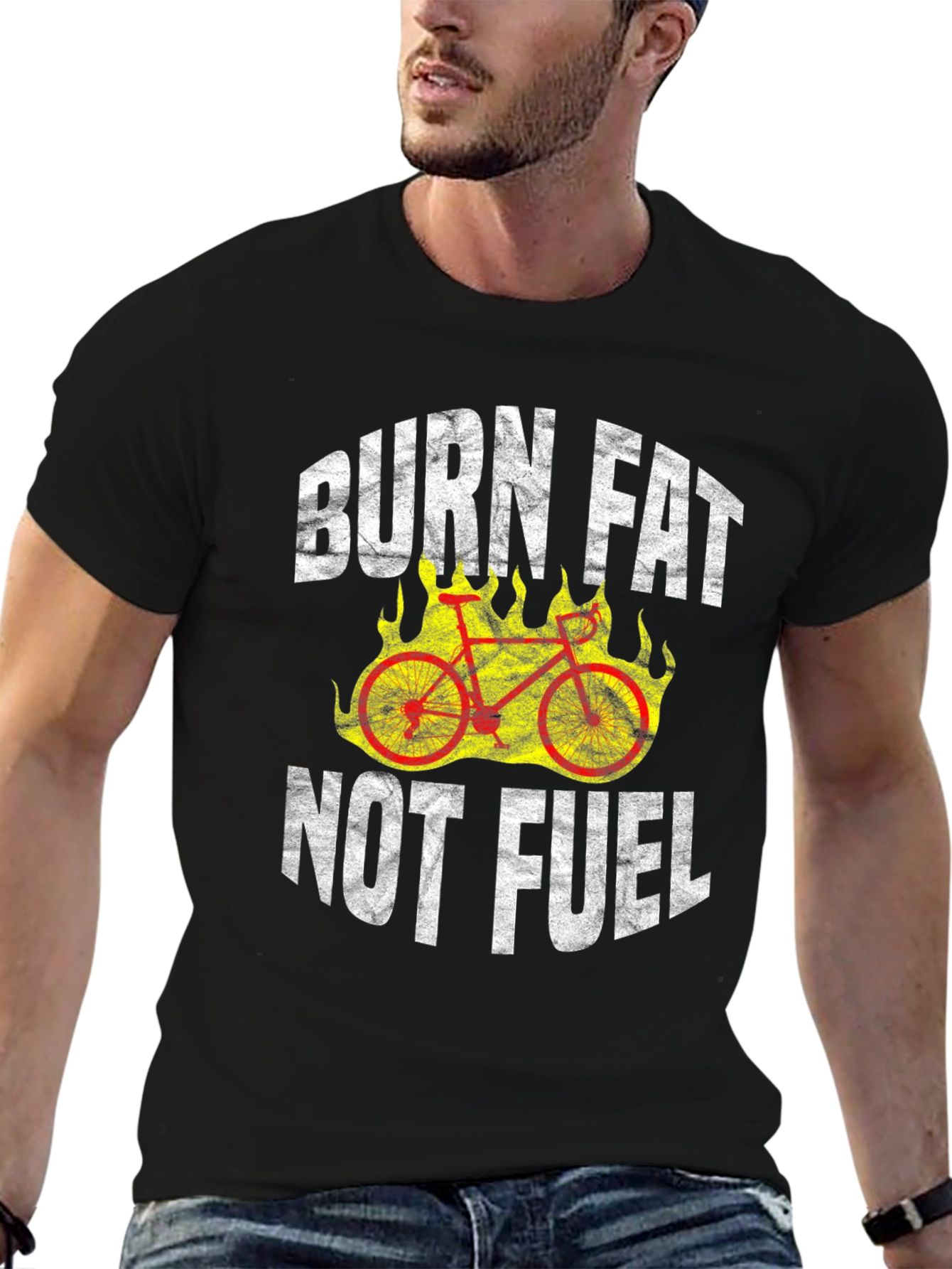 Burn Fat Not Fuel Cycling T-Shirt