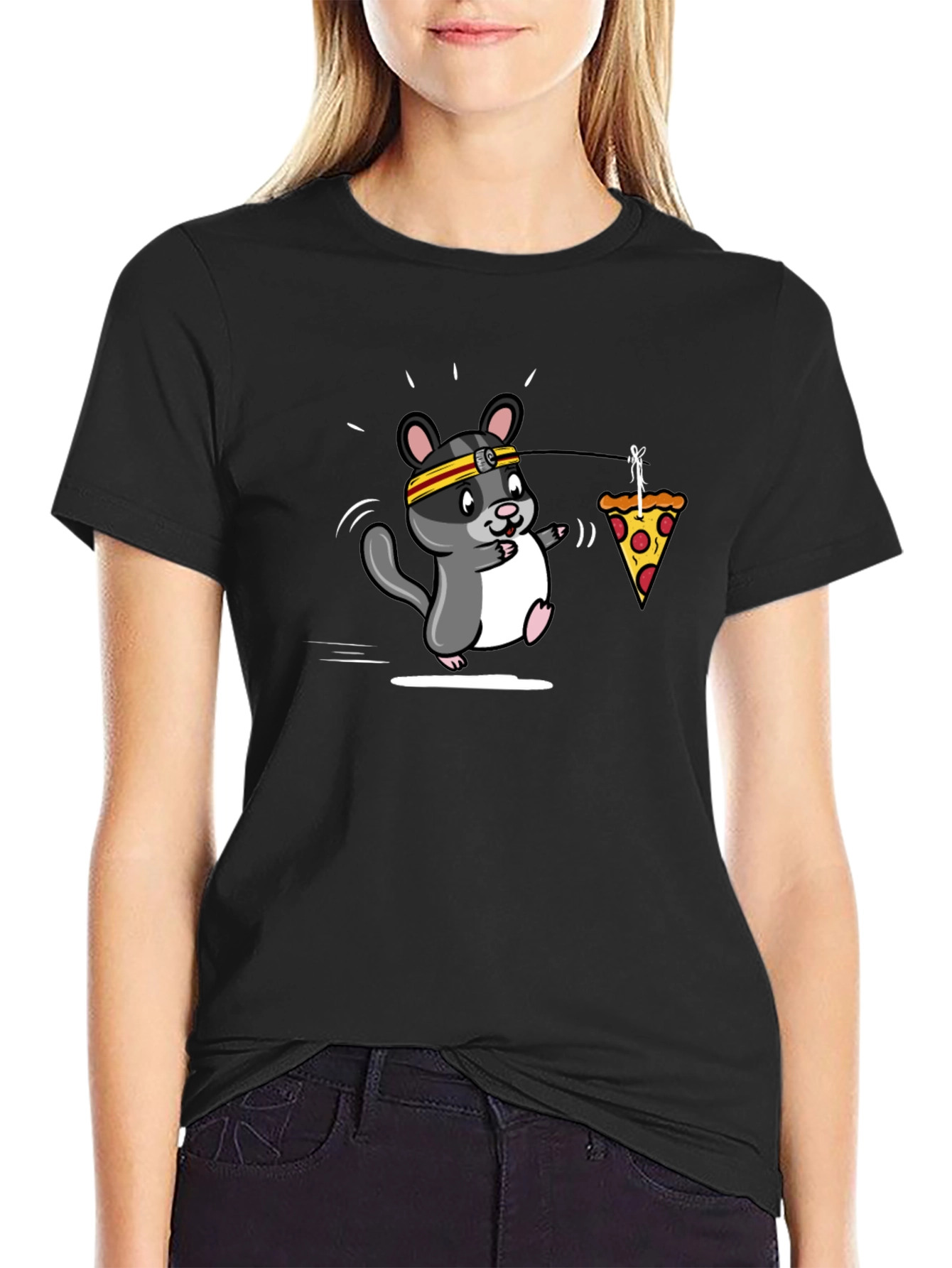 Hamster Pizza Motivation T-Shirt