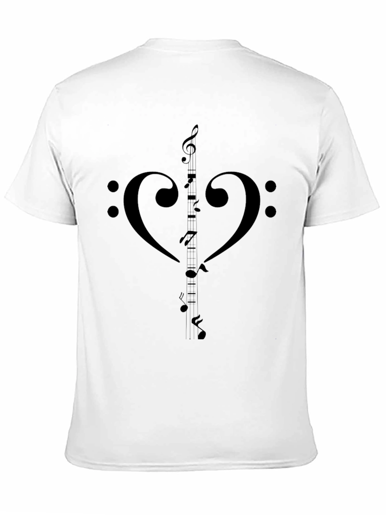 Musical Heartbeat Graphic Tee - Black T-Shirt