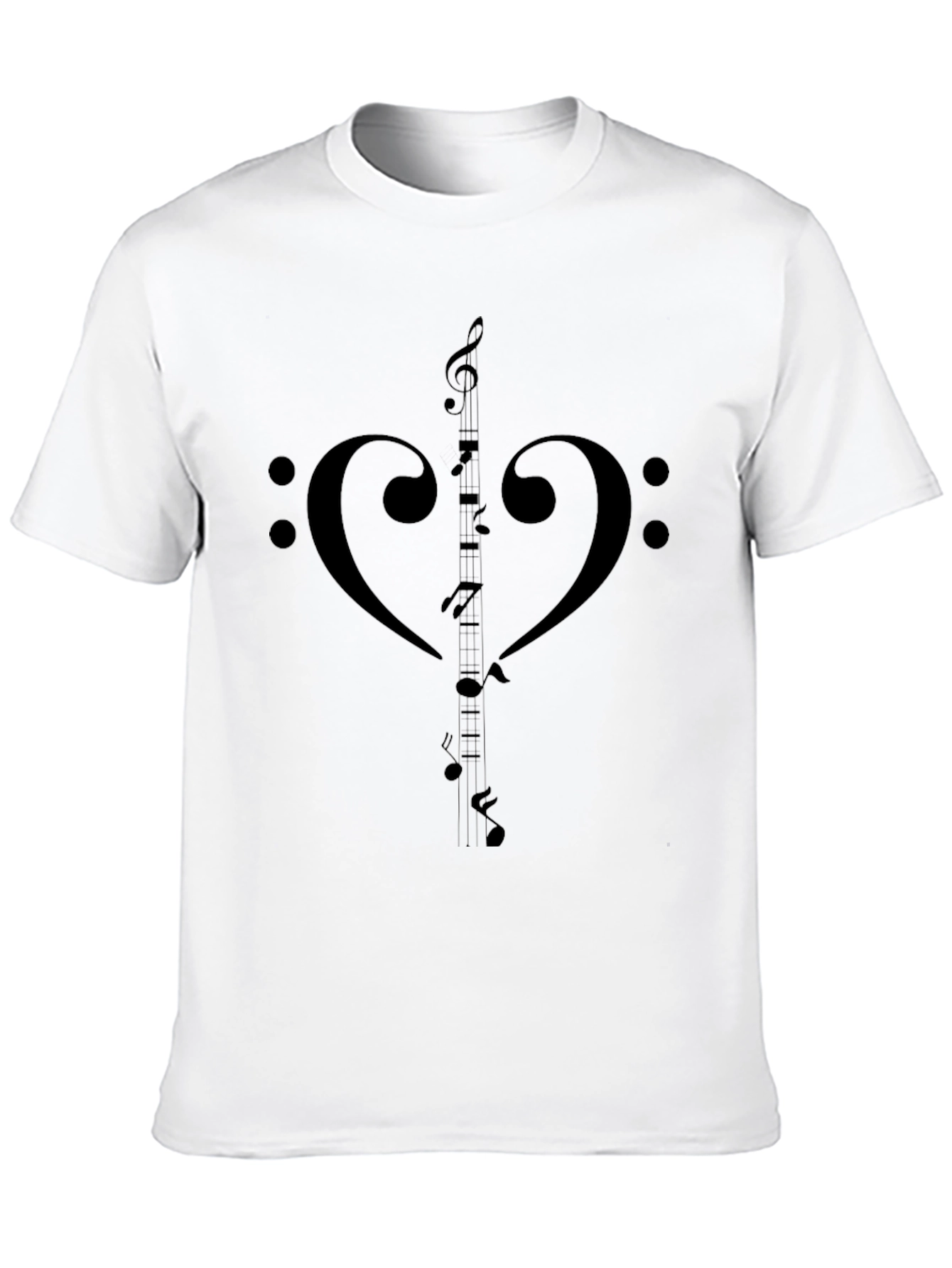 Musical Heartbeat Graphic Tee - Black T-Shirt