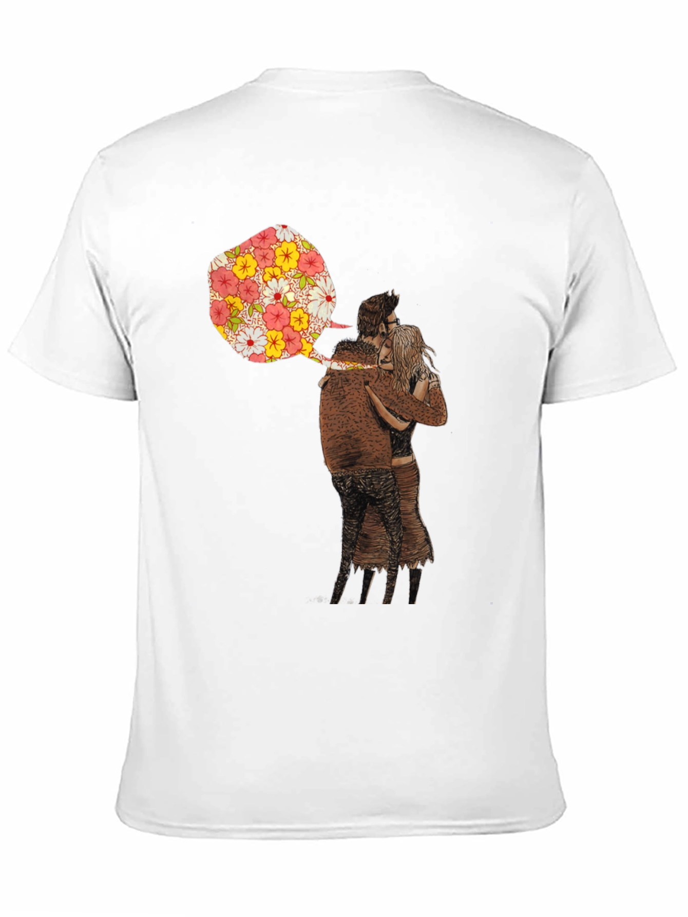 Floral Embrace Graphic Tee - Stylish Comfort