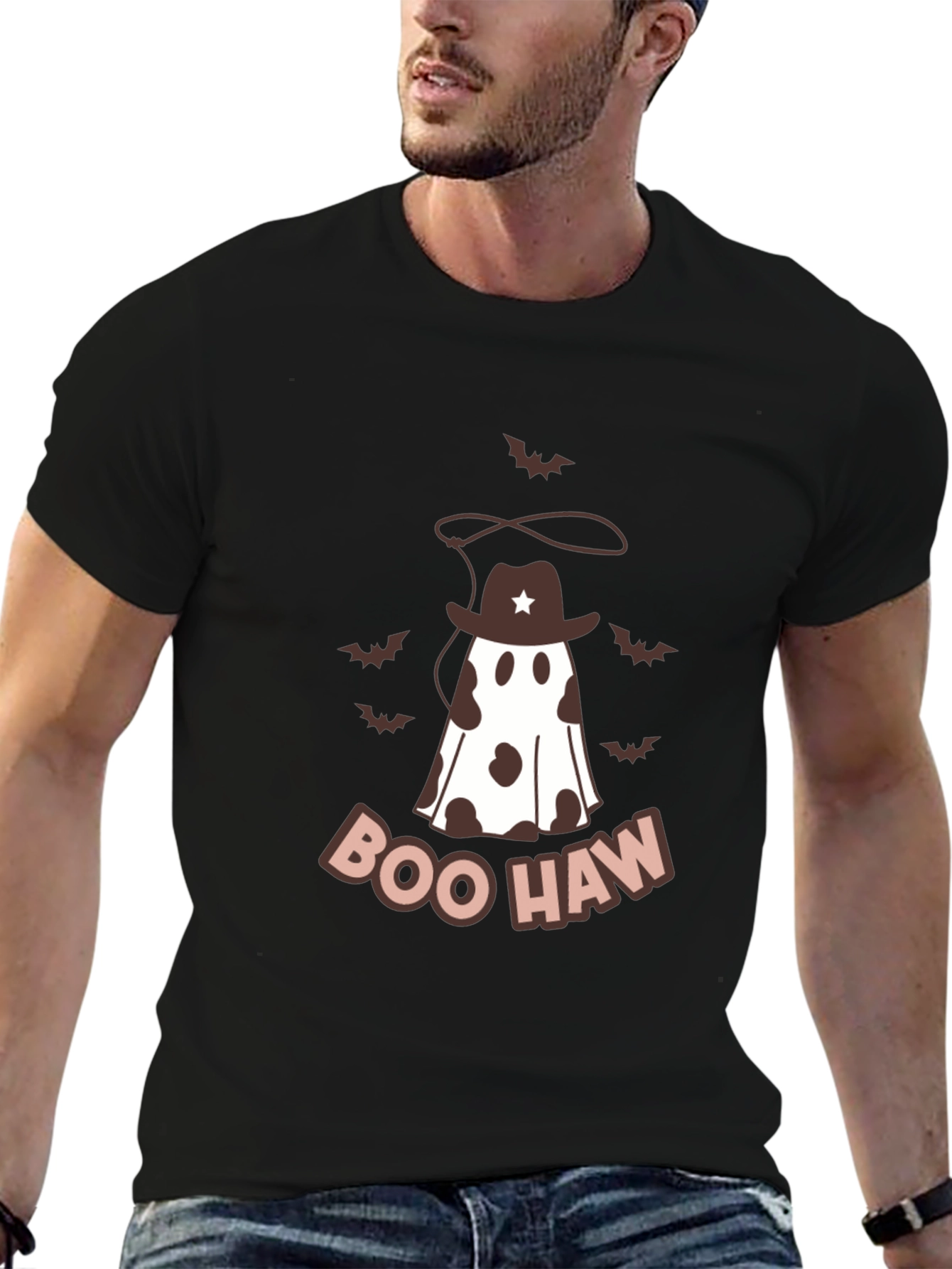 Boo Haw Cowboy Ghost Graphic Tee - Halloween Style
