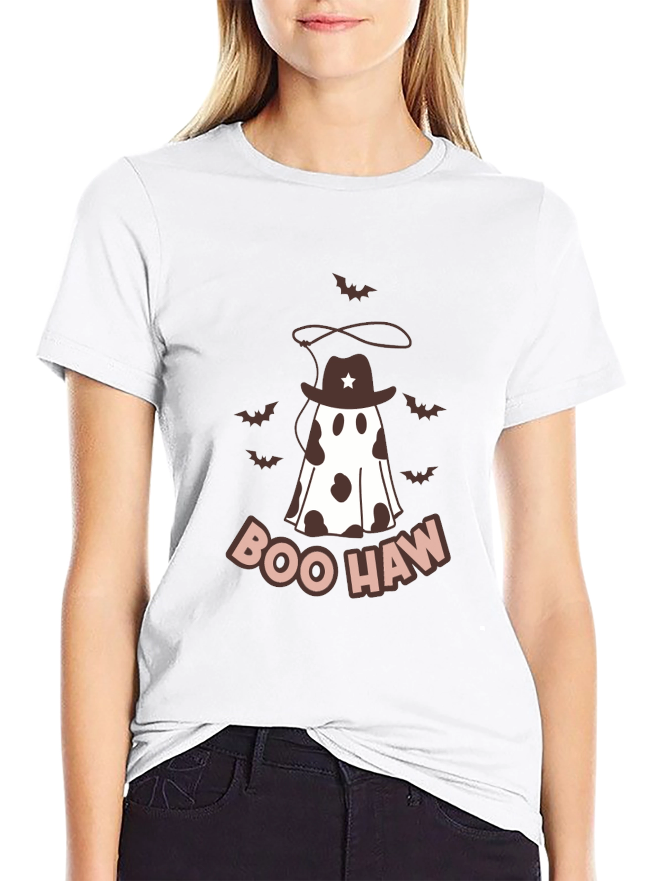 Boo Haw Cowboy Ghost Graphic Tee - Halloween Style