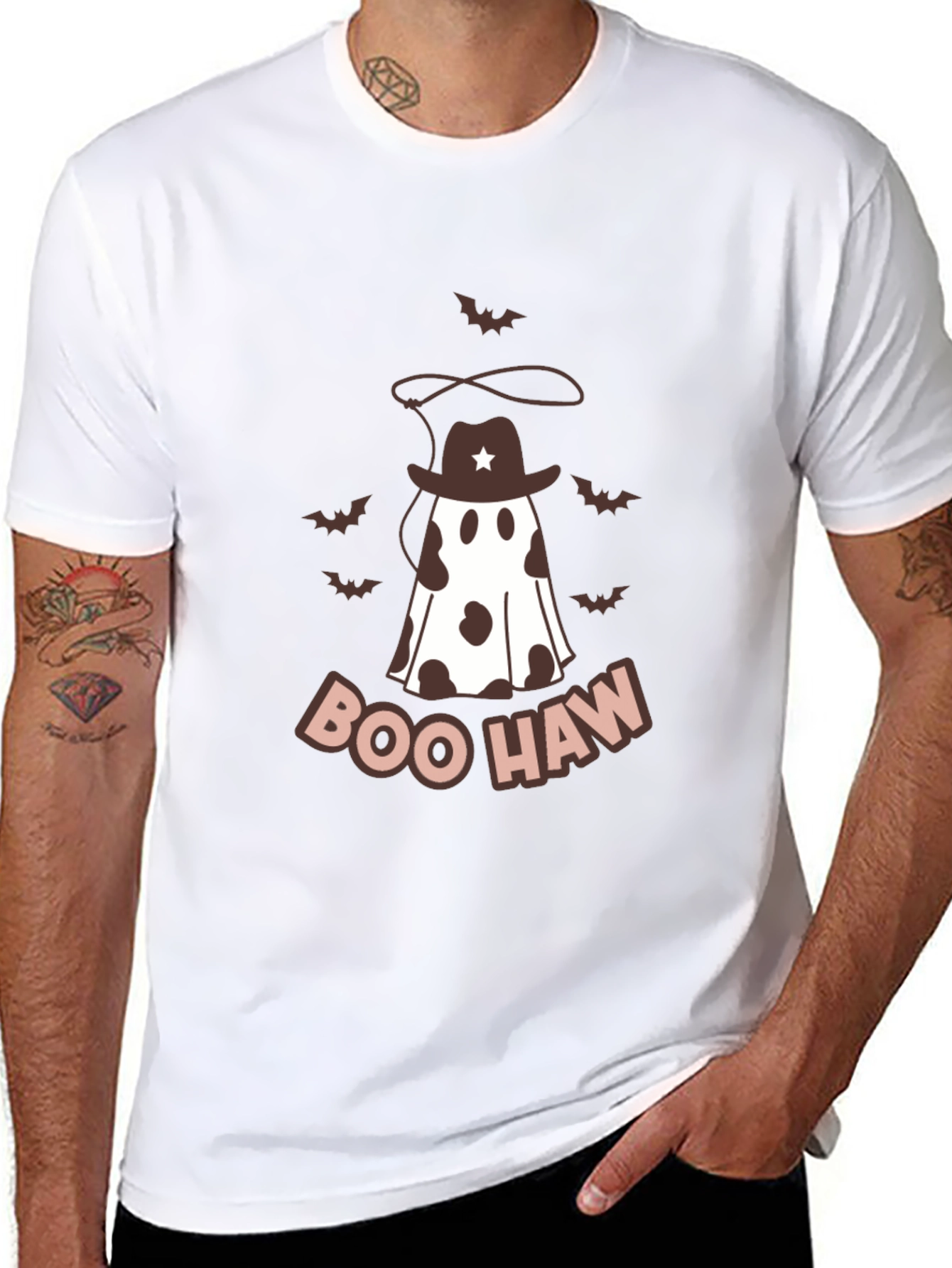 Boo Haw Cowboy Ghost Graphic Tee - Halloween Style