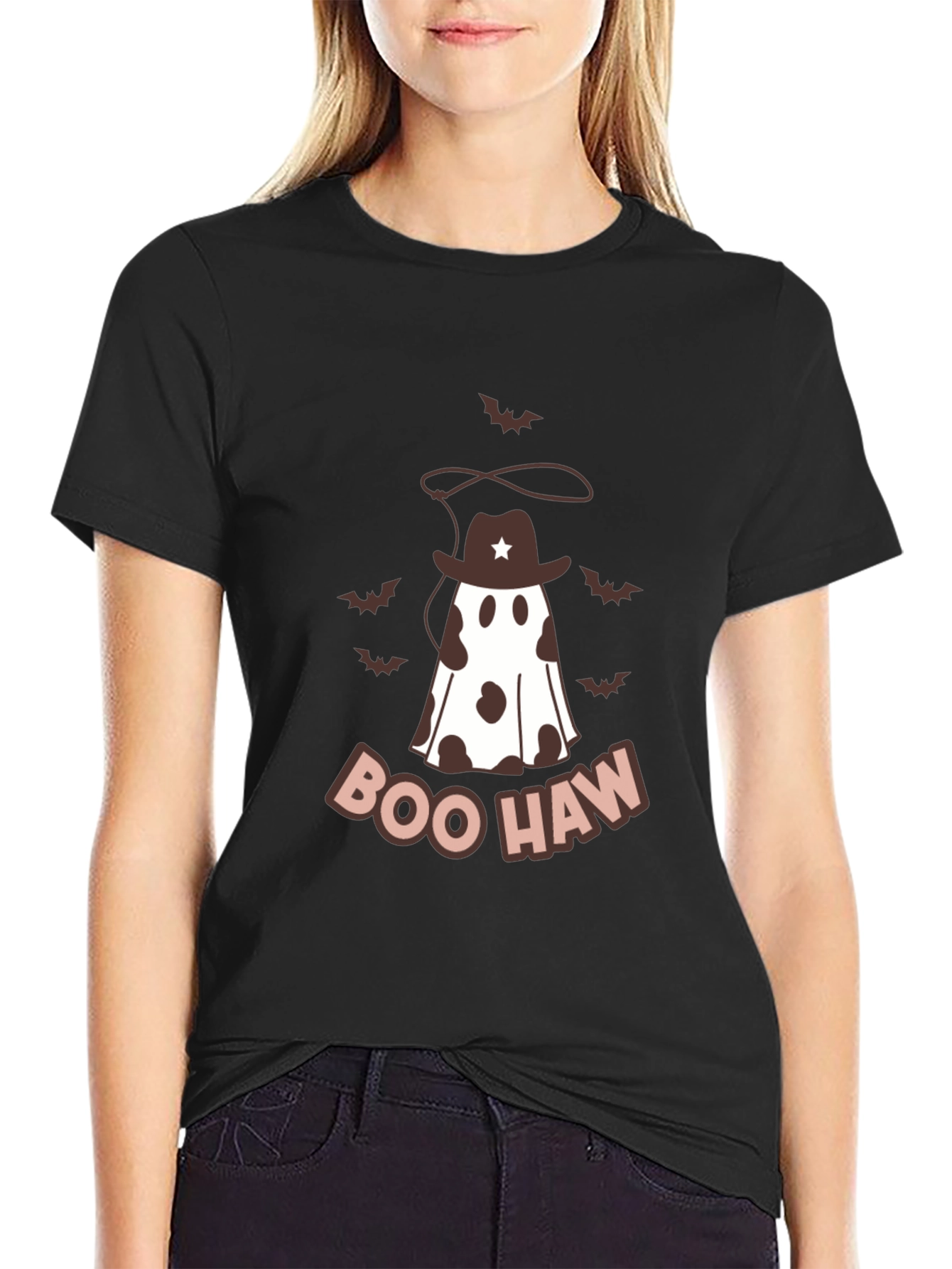 Boo Haw Cowboy Ghost Graphic Tee - Halloween Style