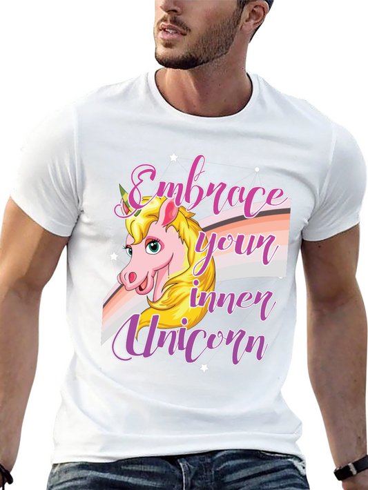 Embrace Your Inner Unicorn Black T-Shirt