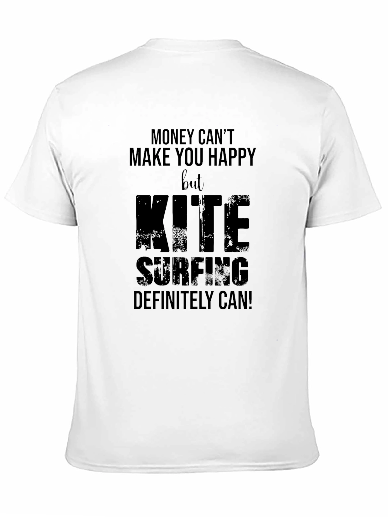 Kite Surfing T-Shirt: Money Cant Buy Happiness Tee