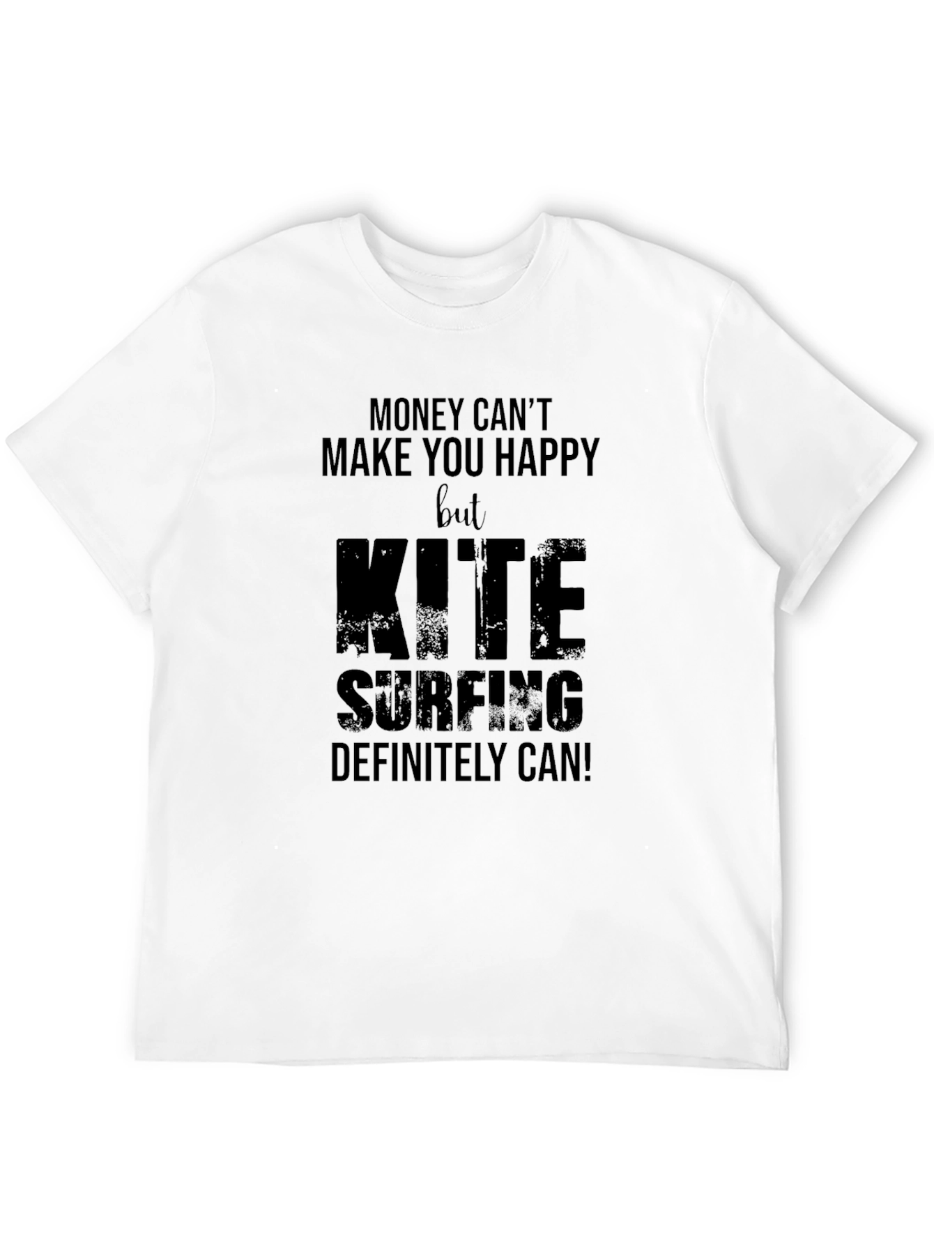 Kite Surfing T-Shirt: Money Cant Buy Happiness Tee