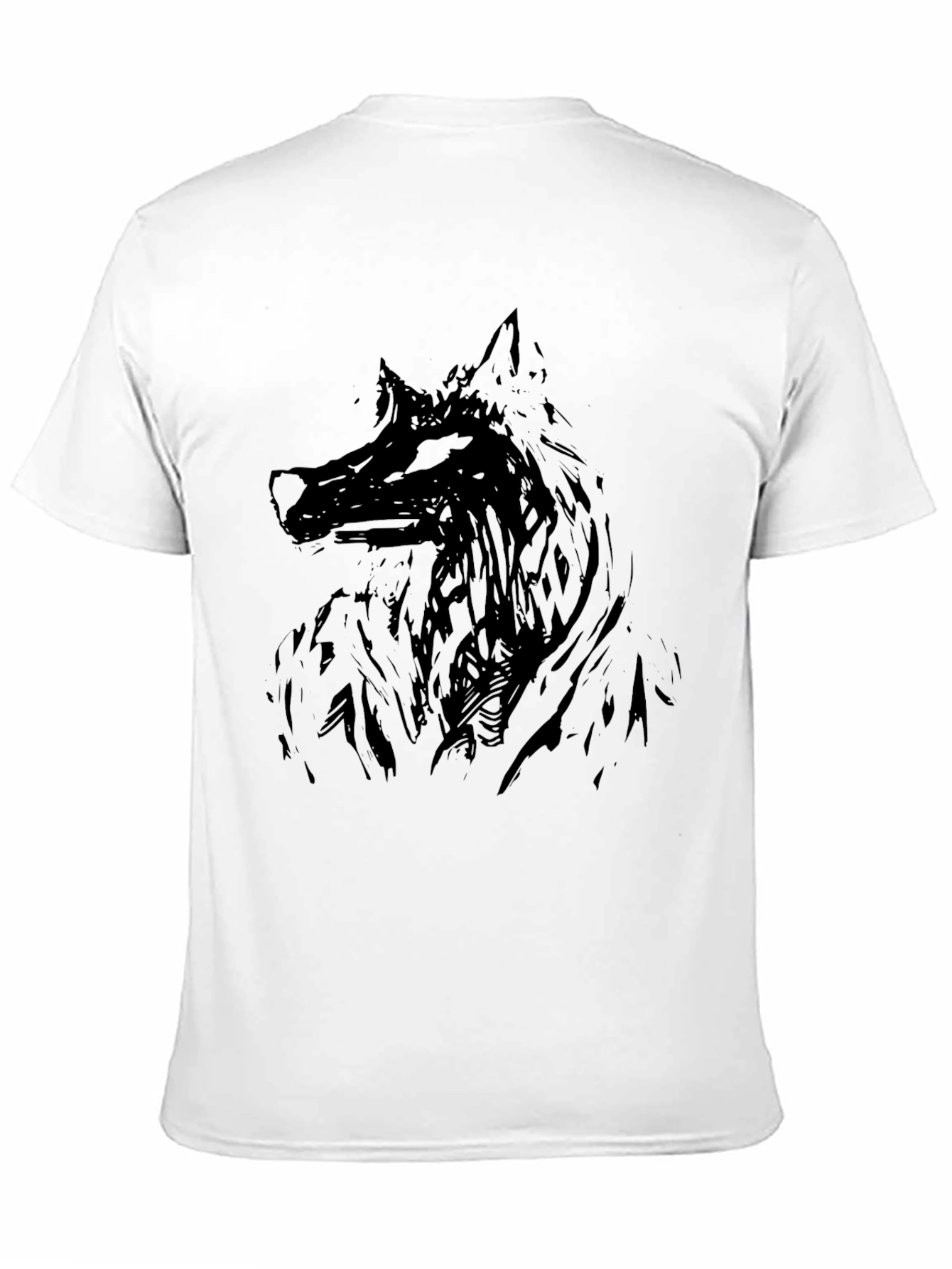 Black Wolf Graphic Tee - Mens Casual Shirt