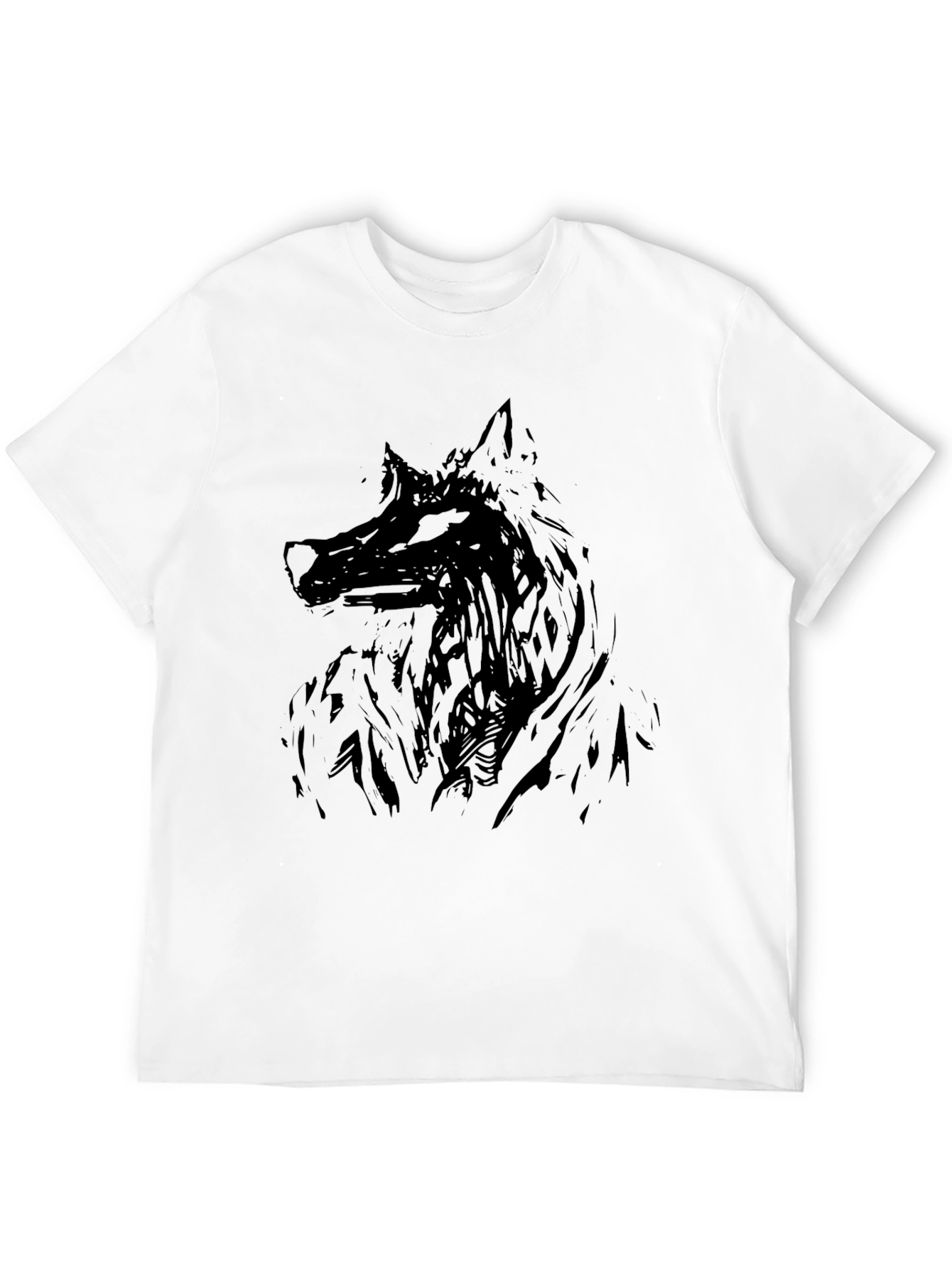 Black Wolf Graphic Tee - Mens Casual Shirt