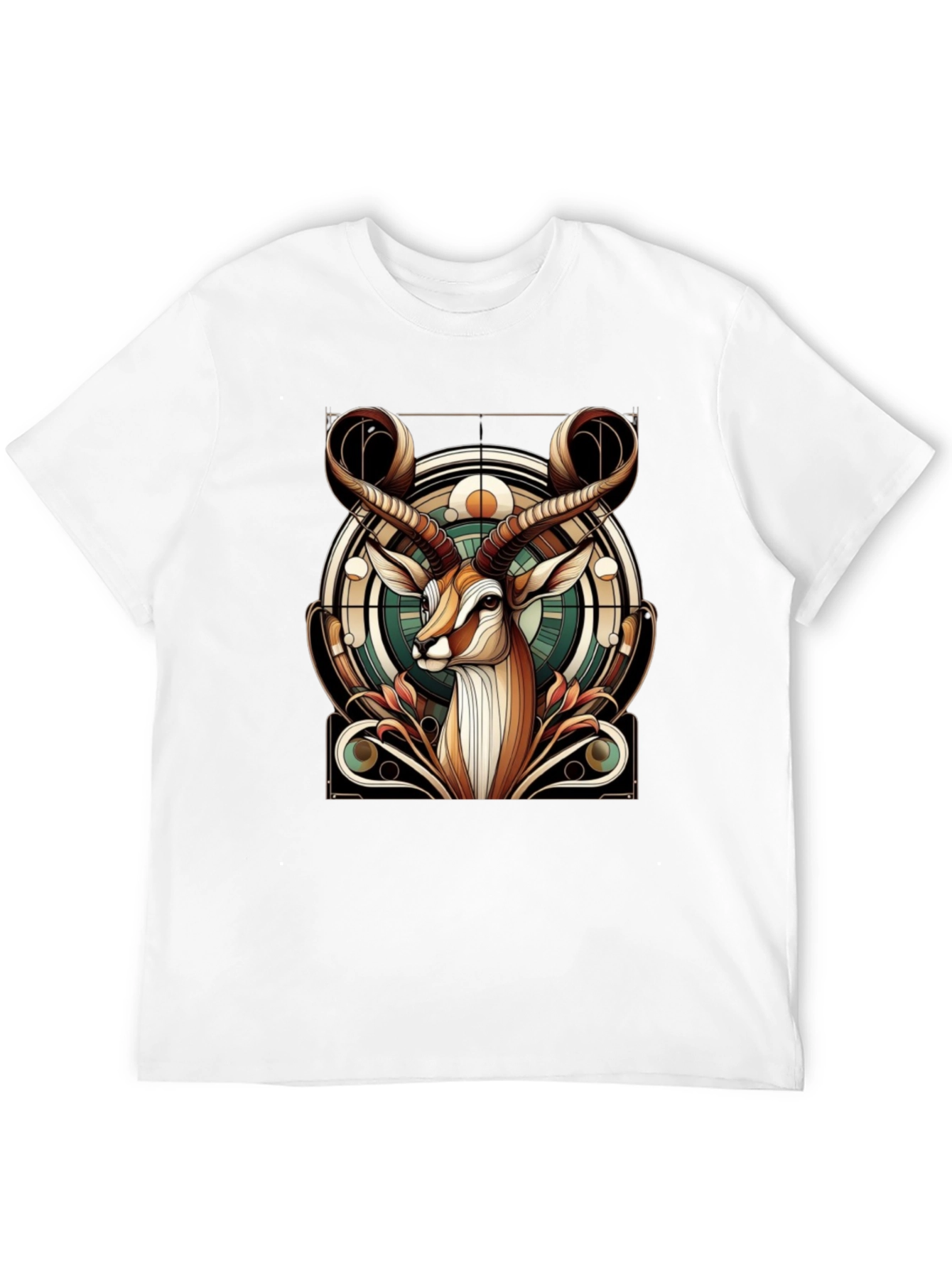 Antelope Graphic Print T-Shirt - Stylish Animal Tee