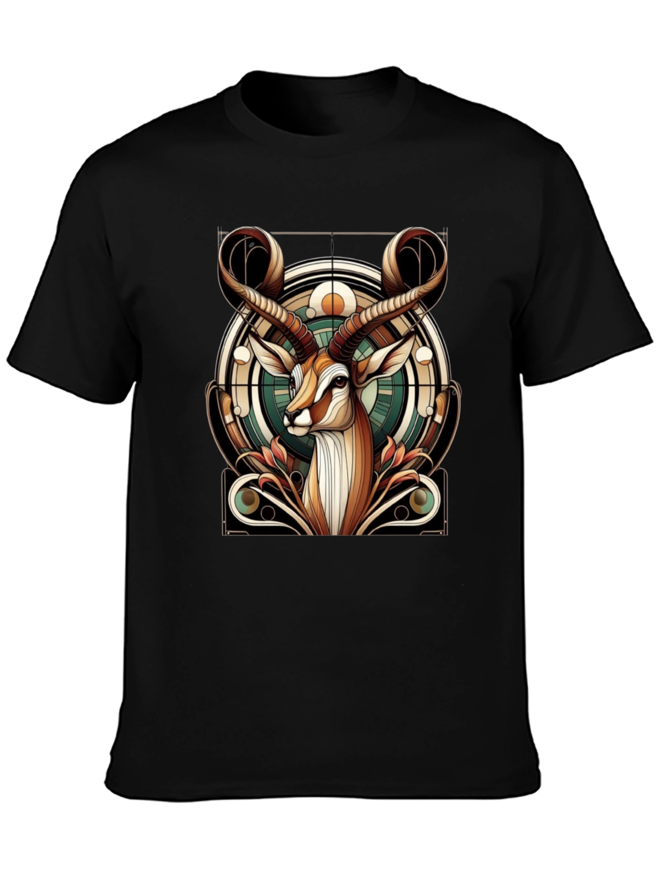 Antelope Graphic Print T-Shirt - Stylish Animal Tee