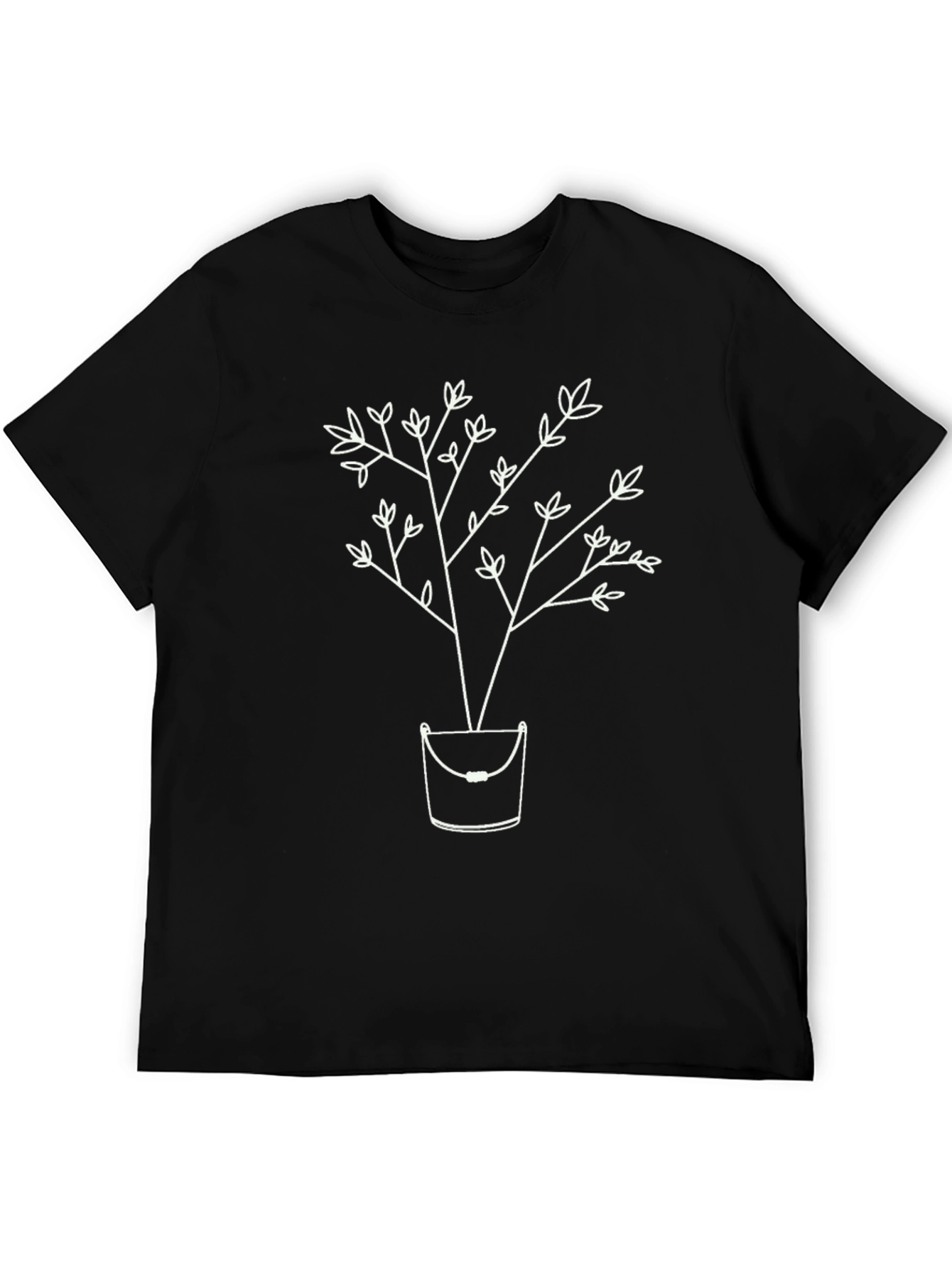 Unique Tree in Bucket Graphic Tee - Black