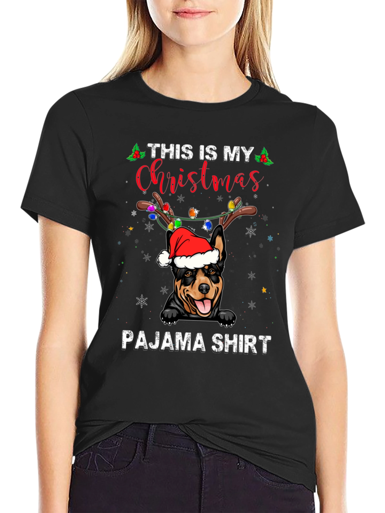 Christmas Dog Pajama T-Shirt